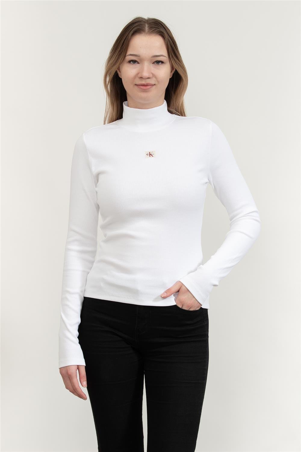 Calvin Klein Ls Woven Label Kadın Gömlek