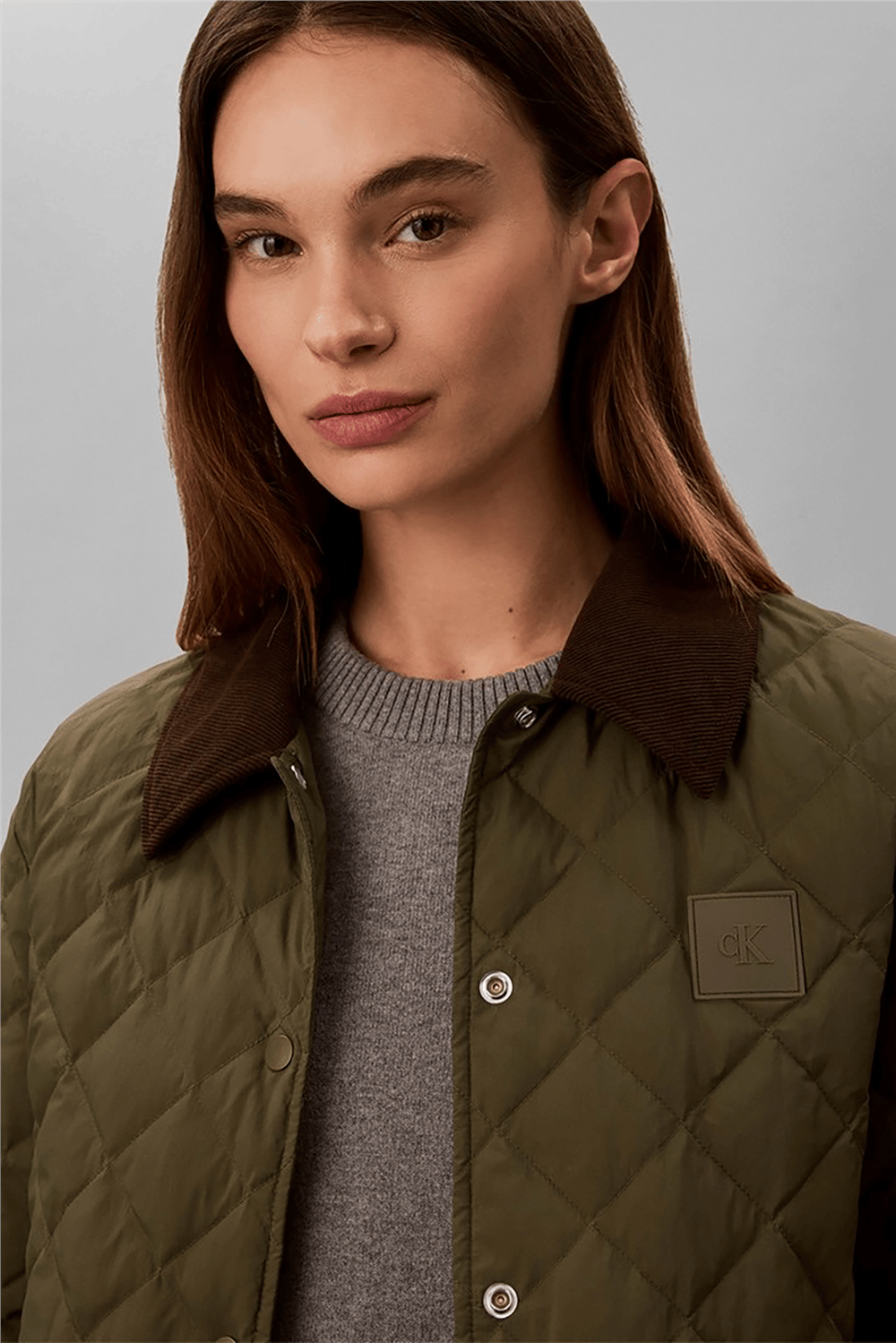 Calvin Klein Lw Mid Down Quilted Liner Jacket Kadın Mont Yeşil