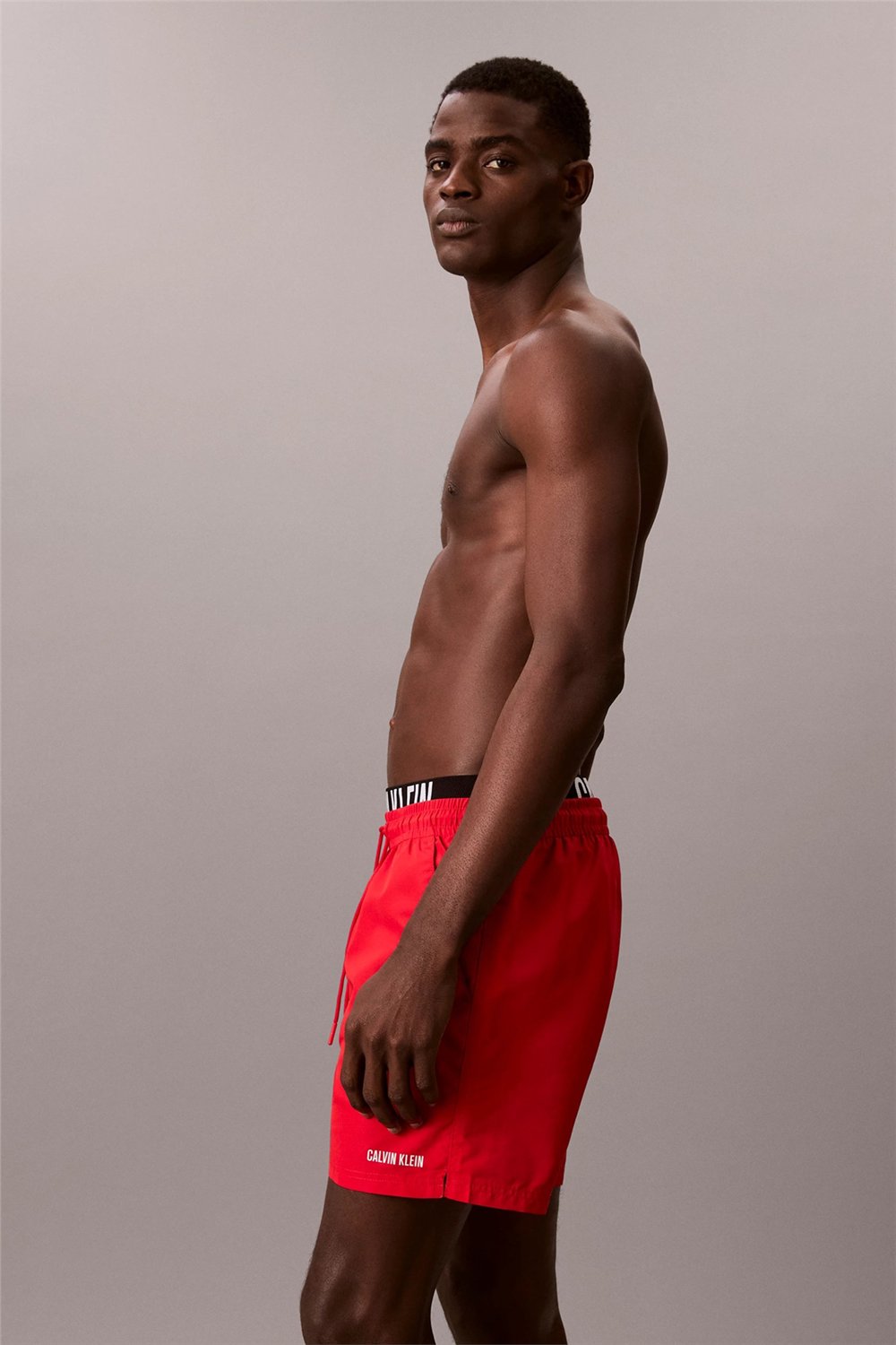 Calvin Klein Medium Drawstring Bo Erkek Şort Mayo Kırmızı