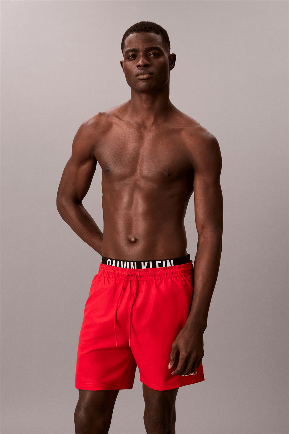 Calvin Klein Medium Drawstring Bo Erkek Şort Mayo Kırmızı
