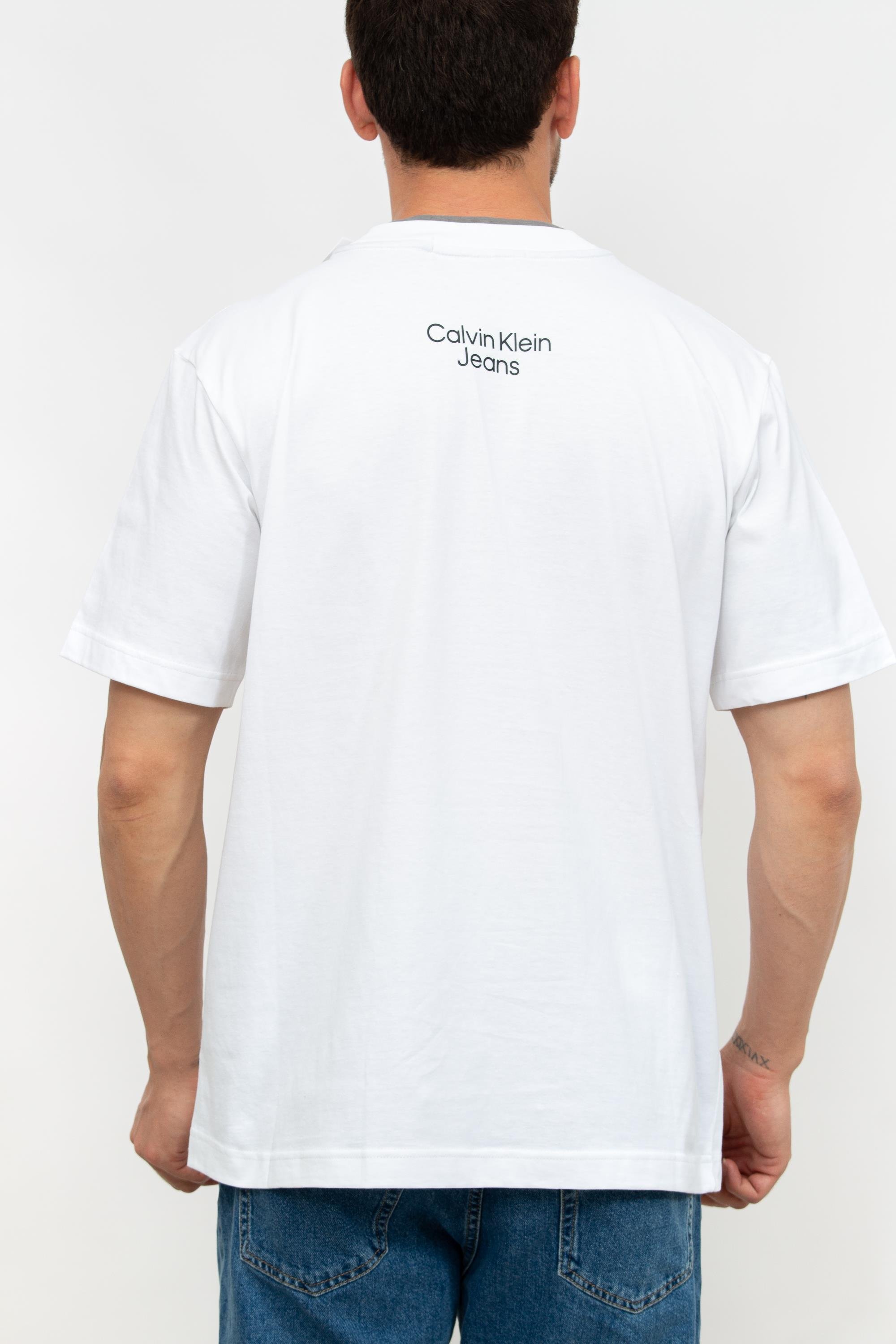 Calvin Klein Meta Monogram Erkek Bisiklet Yaka T-Shirt