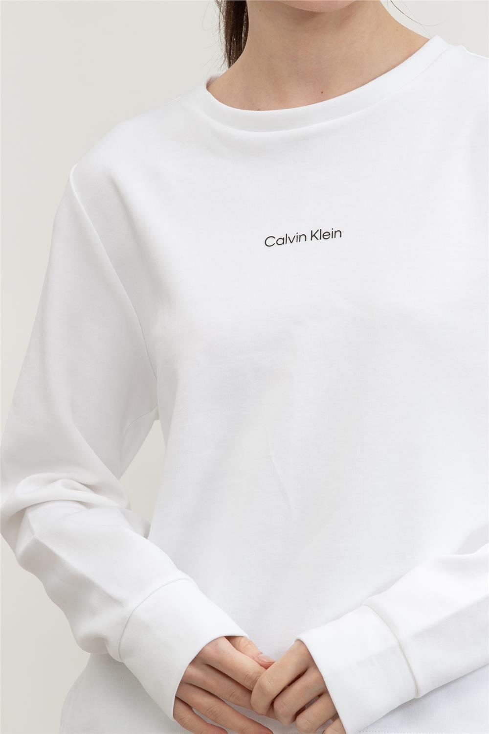 Calvin Klein Micro Logo Ess Kadın Bisiklet Yaka Sweatshirt
