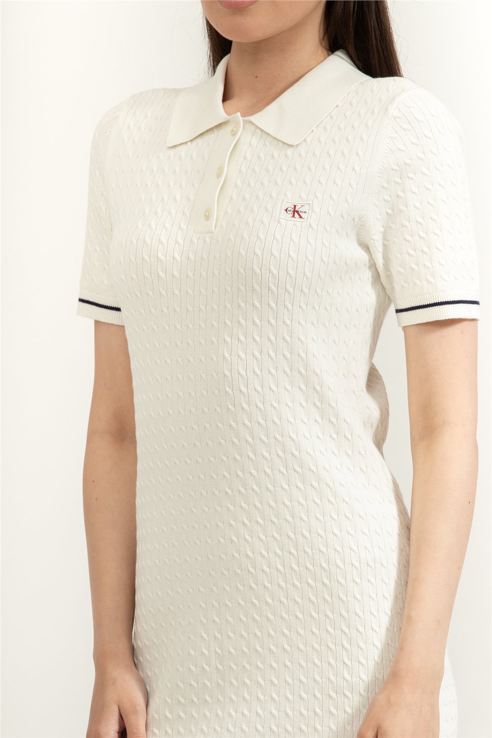Calvin Klein Microcable Mini Dres Kadın Elbise
