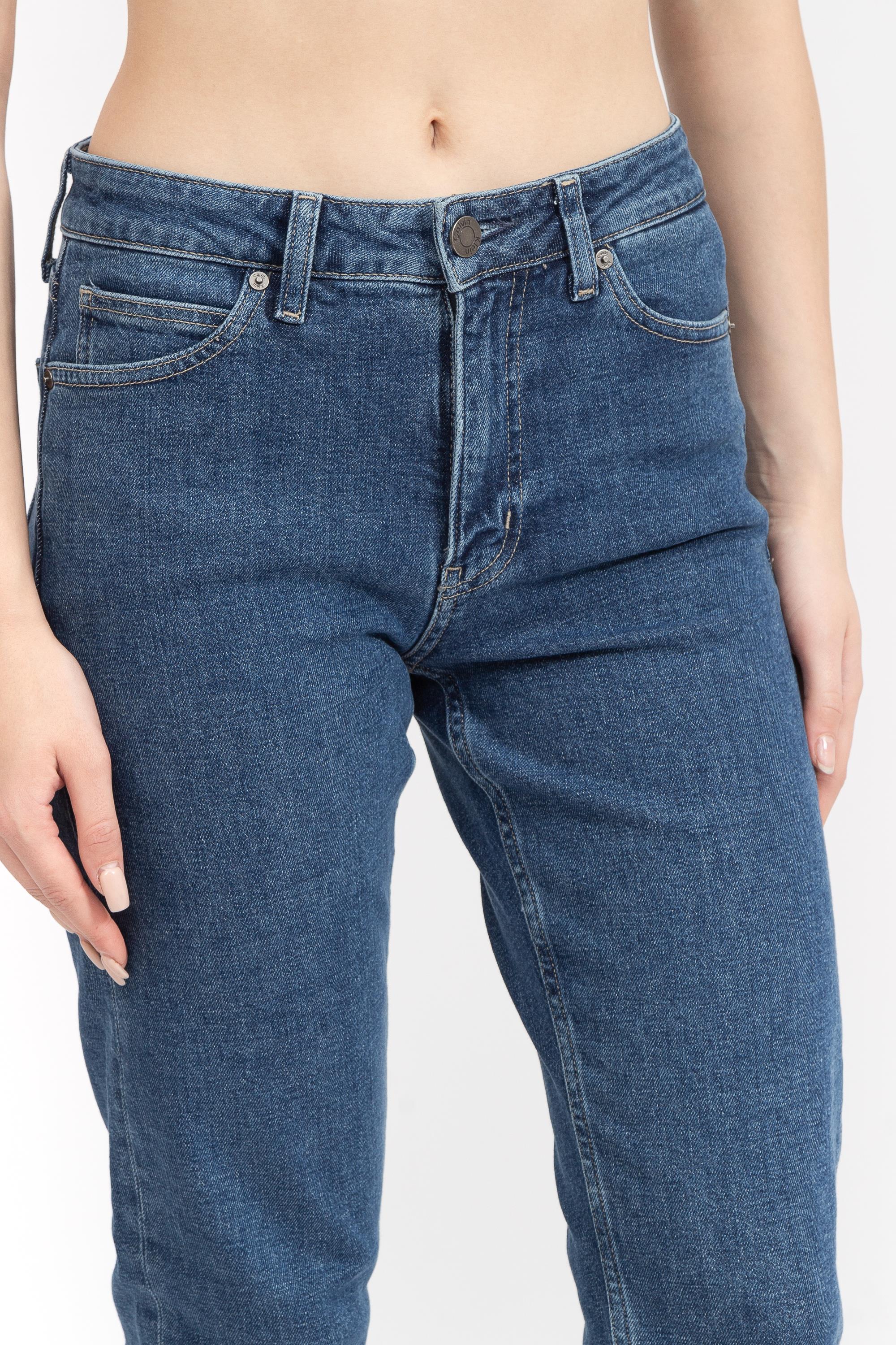 Calvin Klein Mid Rise Slim - Blue Kadın Jean Pantolon