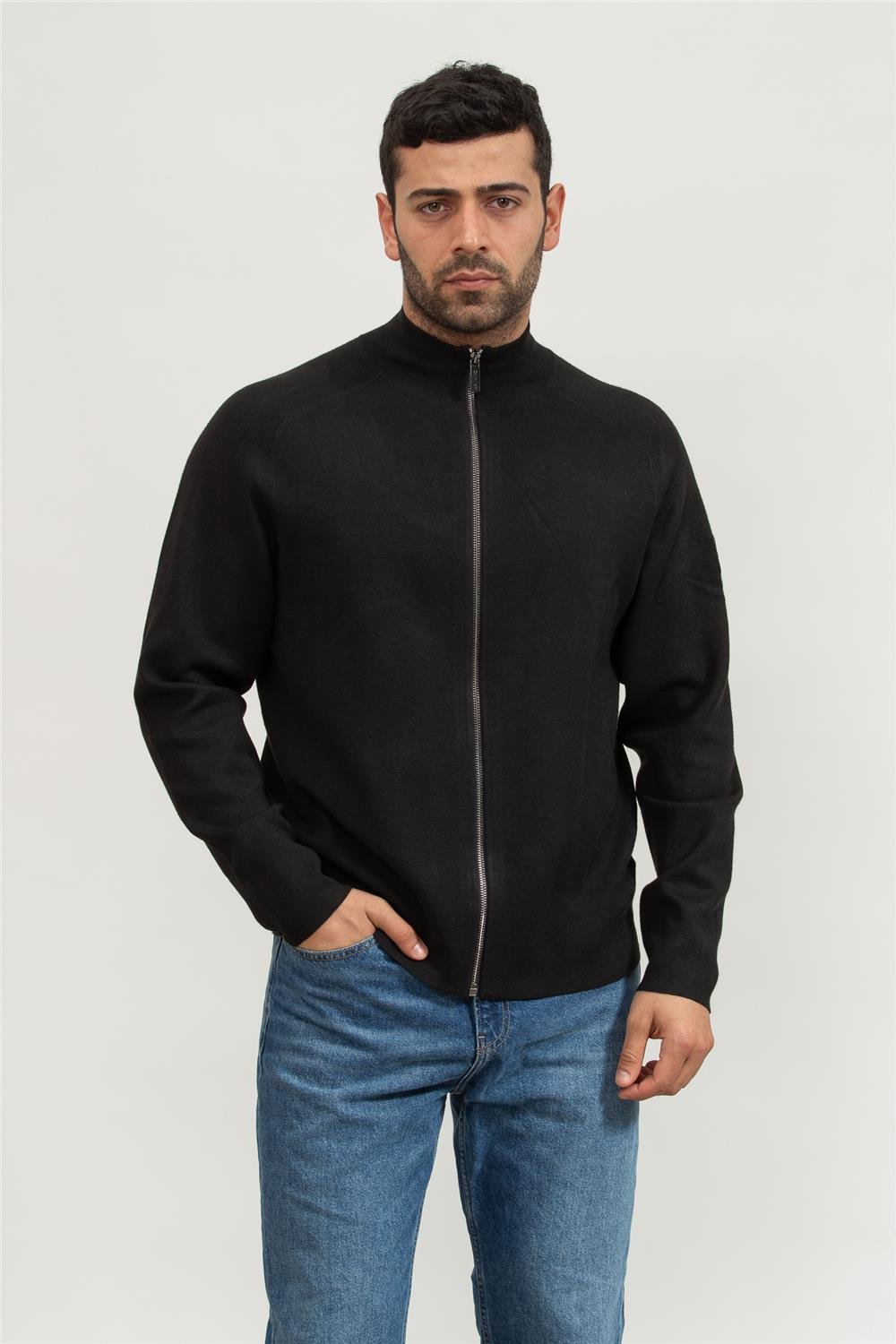 Calvin Klein Milano Stitch Zip Through Erkek Fermuarlı Sweatshirt