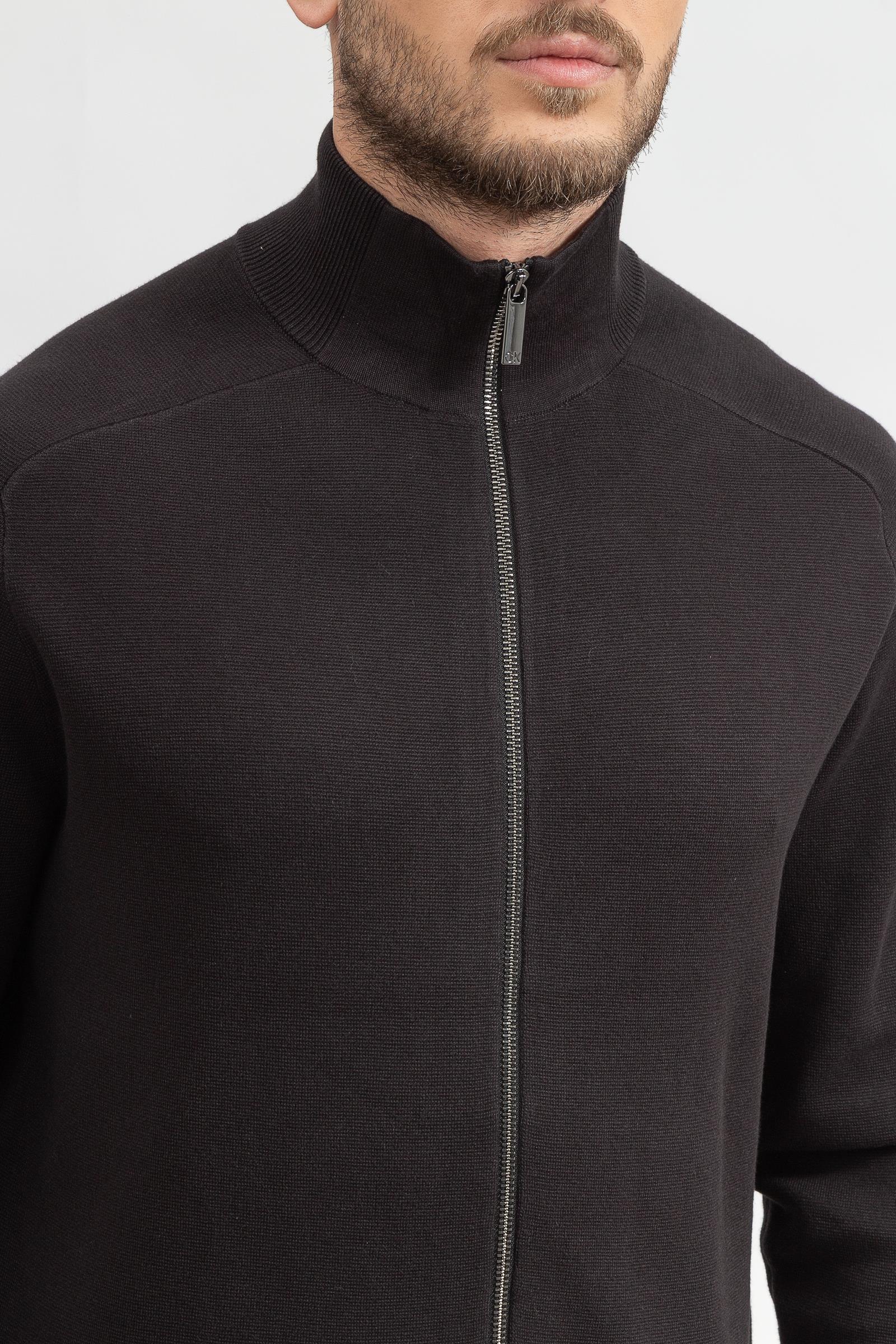 Calvin Klein Milano Stitch Zip Through Jacket Erkek Triko
