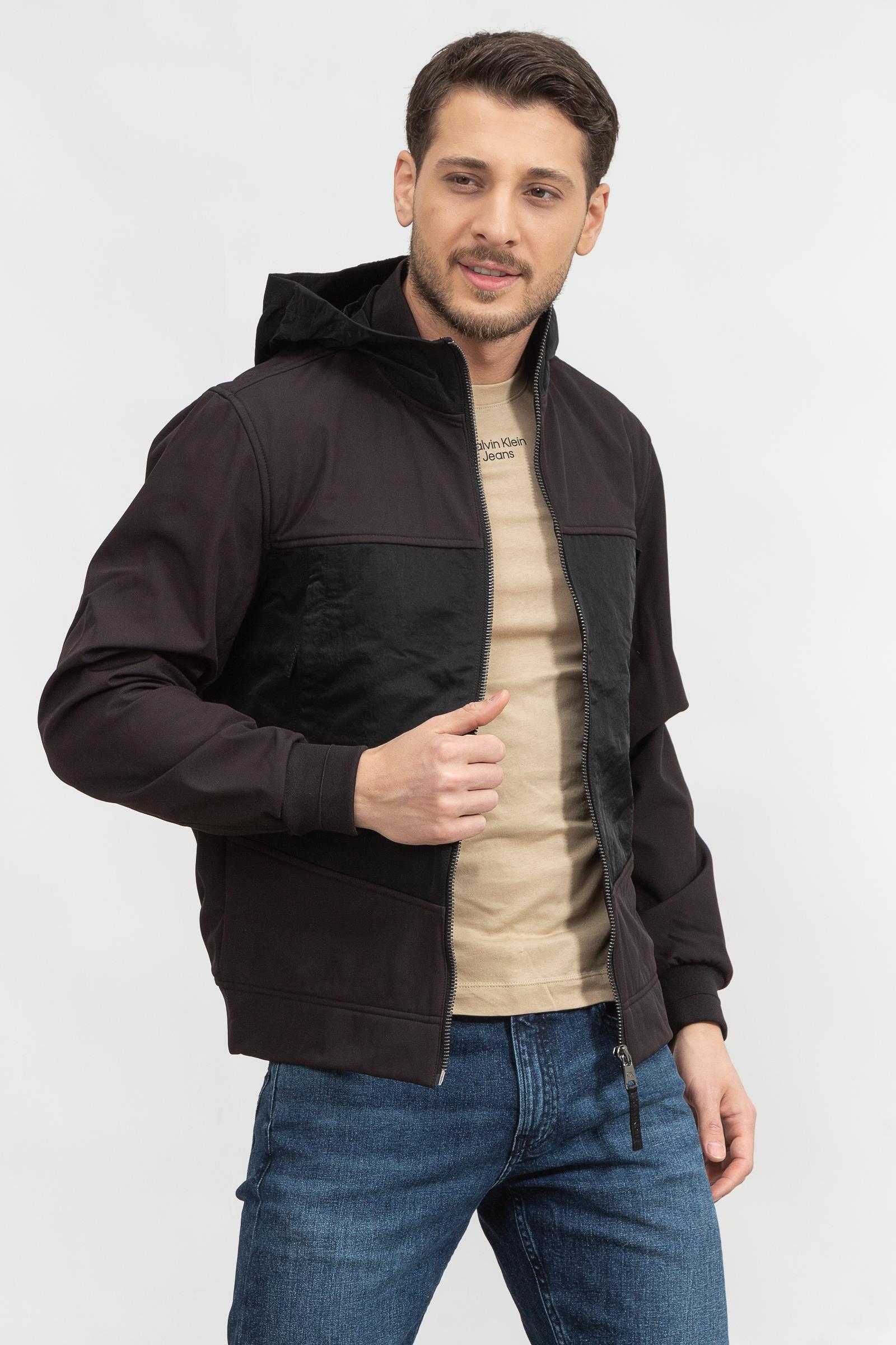 Calvin Klein Mix Media Heavy Crinkle Jacket Erkek Mont