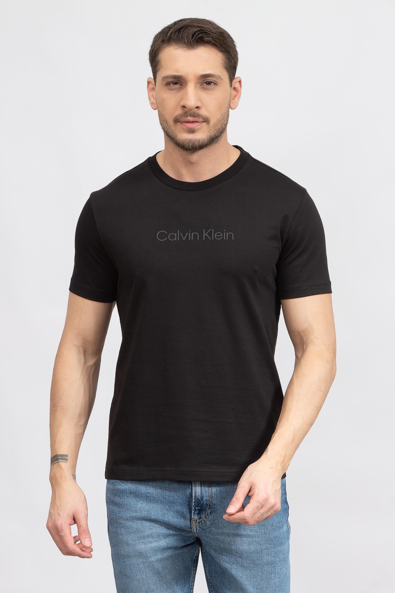 Calvin Klein Modern Front Logo Erkek Bisiklet Yaka T-Shirt