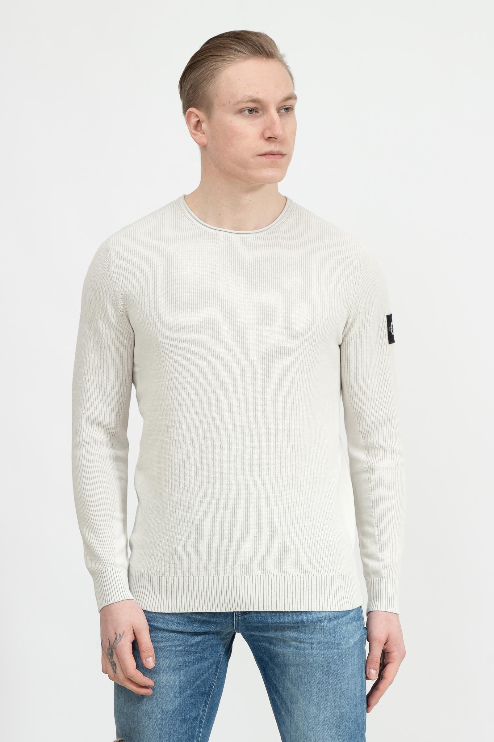 Calvin Klein Monogram Badge Crew Neck Sweater Erkek Triko