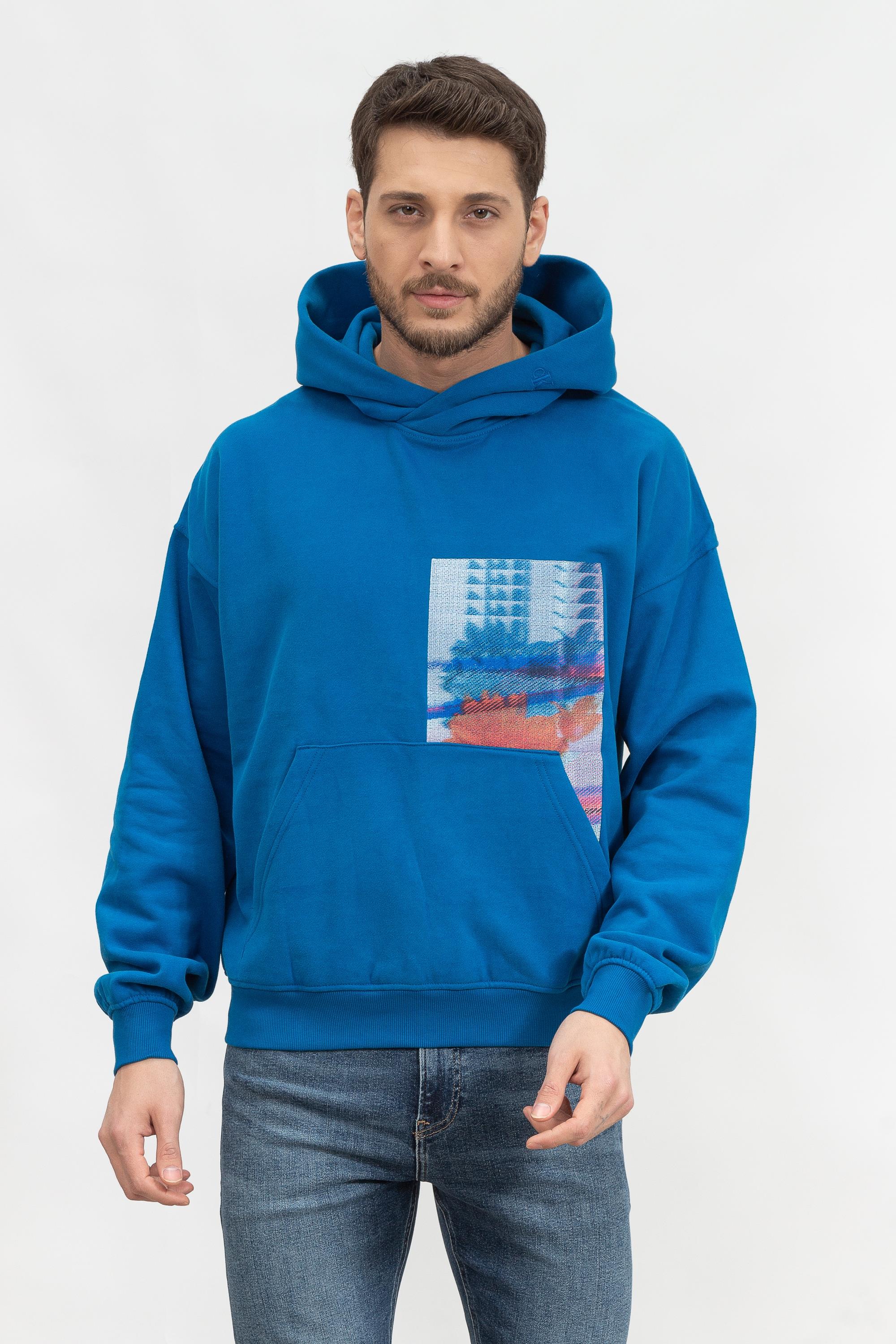 Calvin Klein Motion Floral Graphic Hoodie Erkek Kapüşonlu Sweatshirt