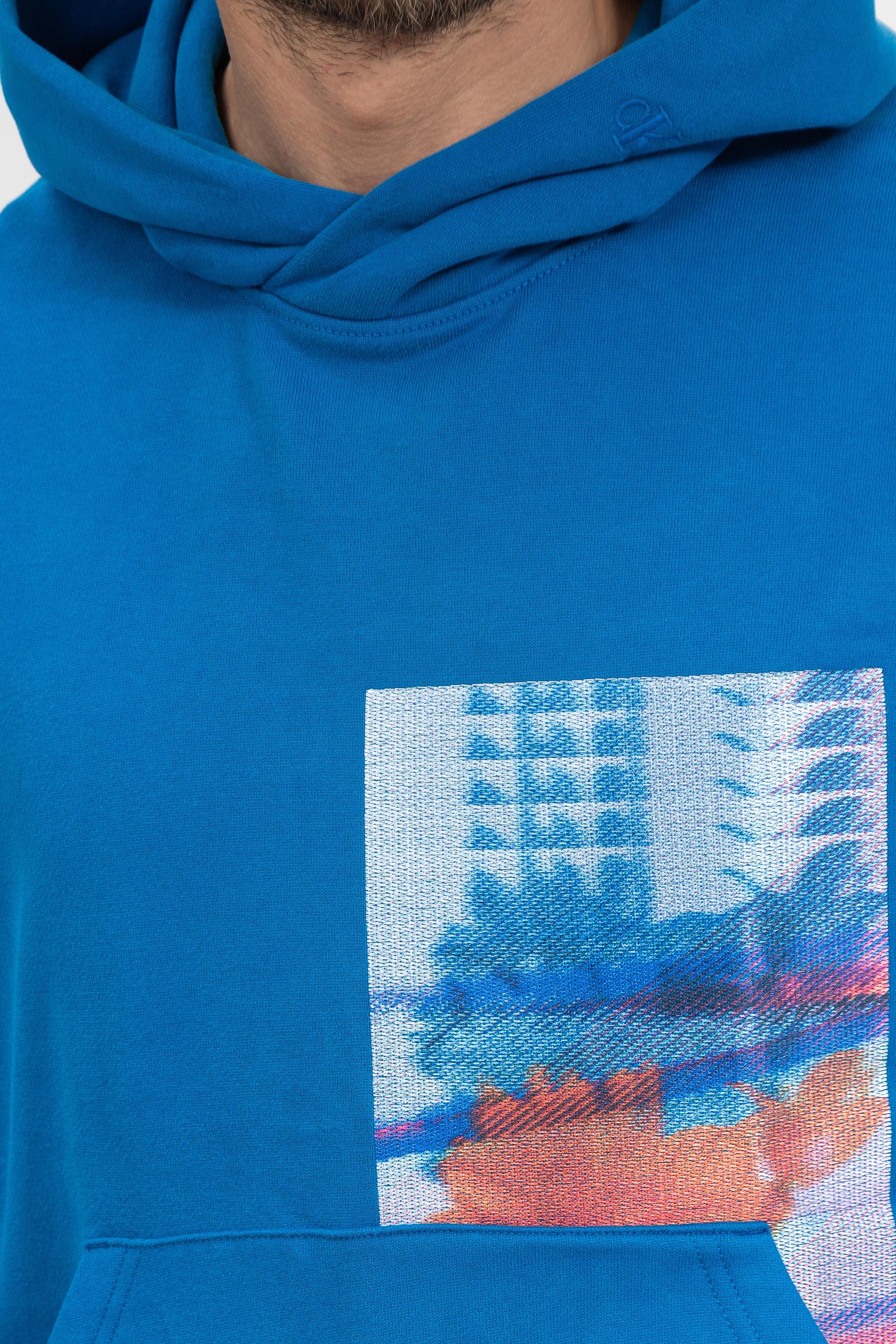Calvin Klein Motion Floral Graphic Hoodie Erkek Kapüşonlu Sweatshirt