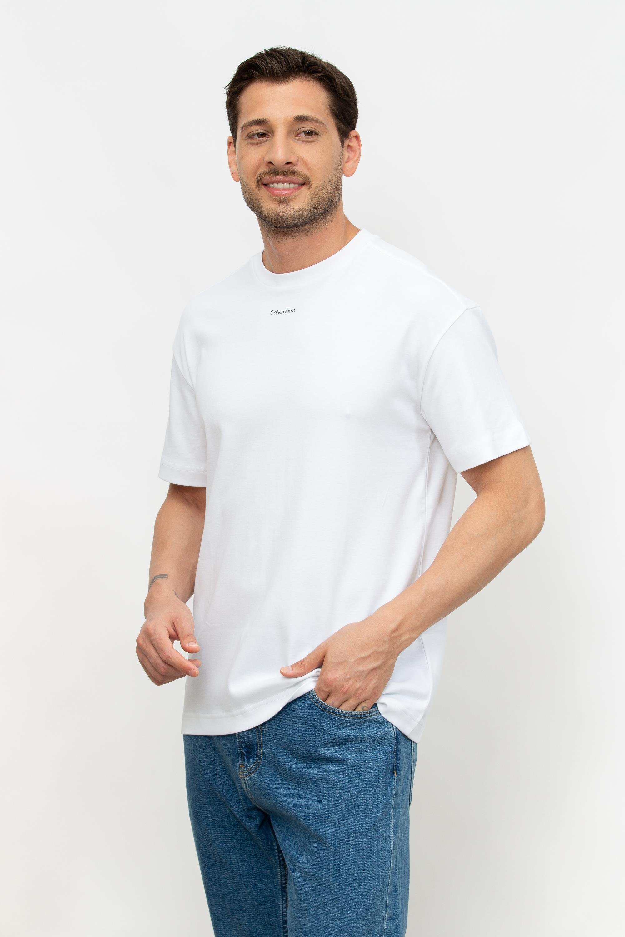 Calvin Klein Nano Logo Erkek Bisiklet Yaka T-Shirt
