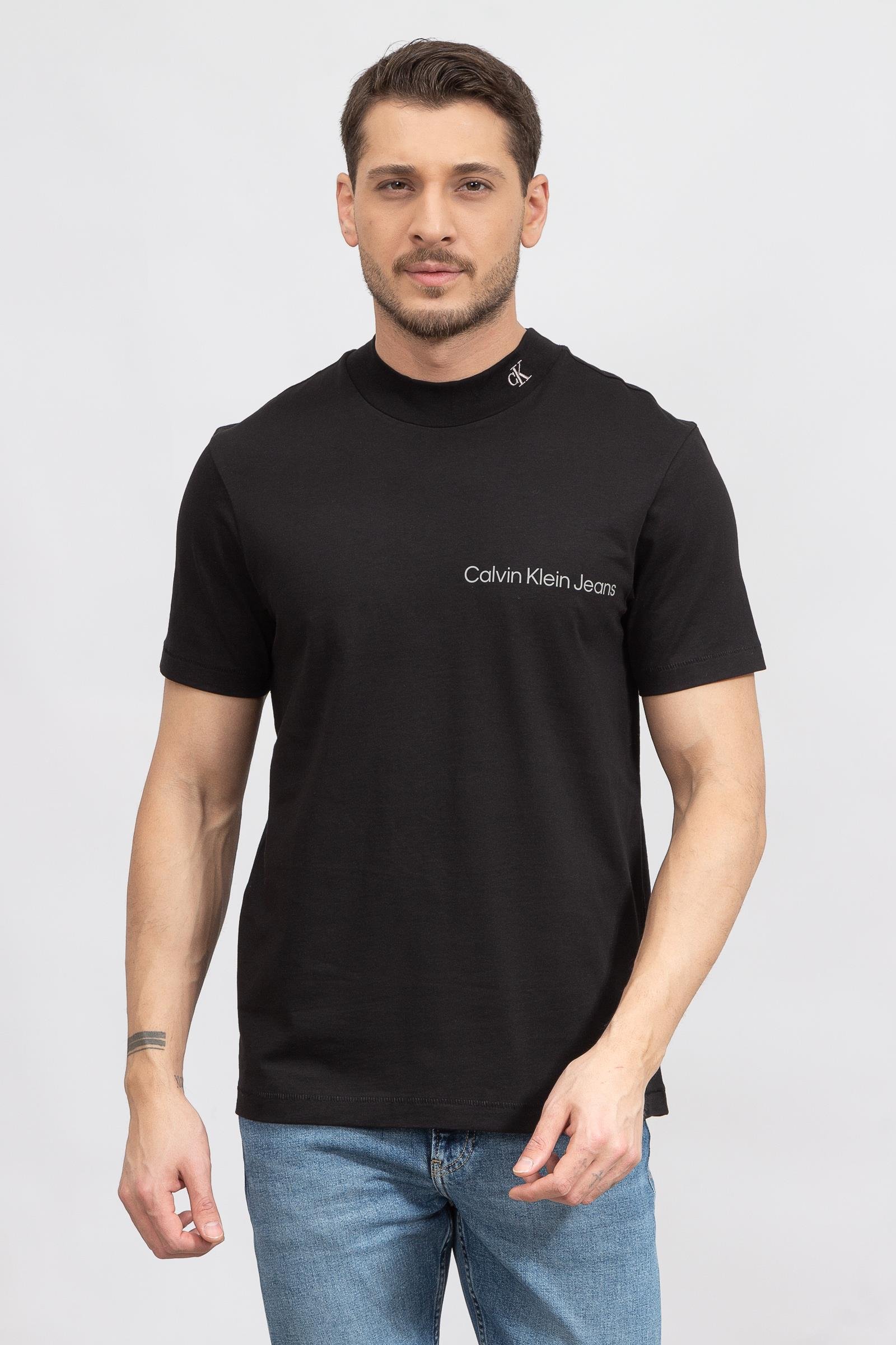 Calvin Klein Off Placed instit Erkek Bisiklet Yaka T-Shirt