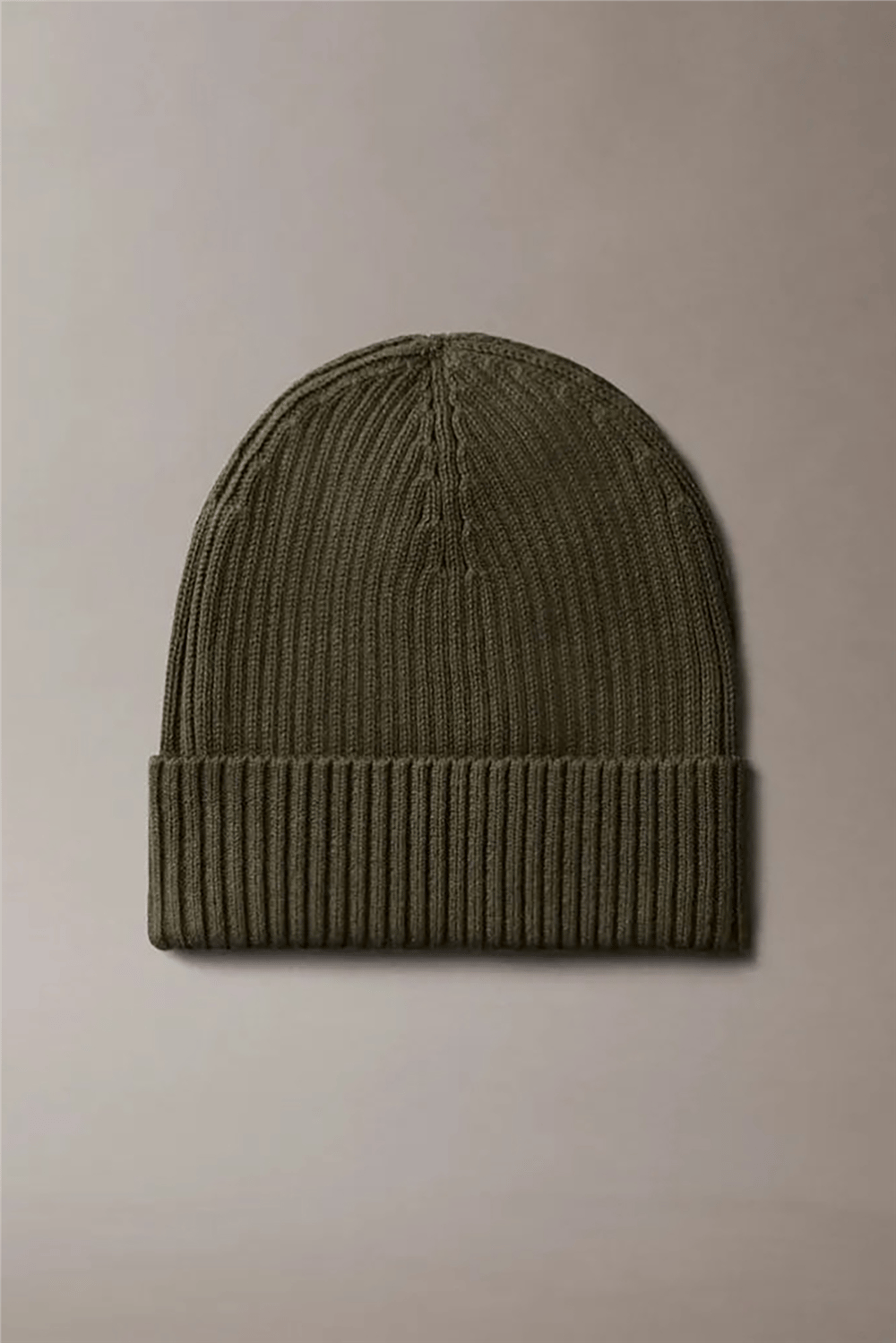 Calvin Klein Patch Chunky Rib Cotton Beanie Erkek Bere Yeşil