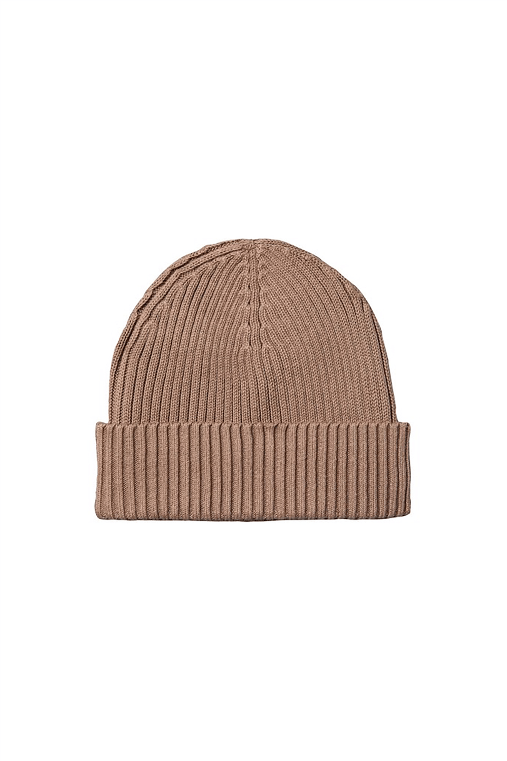 Calvin Klein Patch Chunky Rib Cotton Beanie Erkek Bere Kahverengi