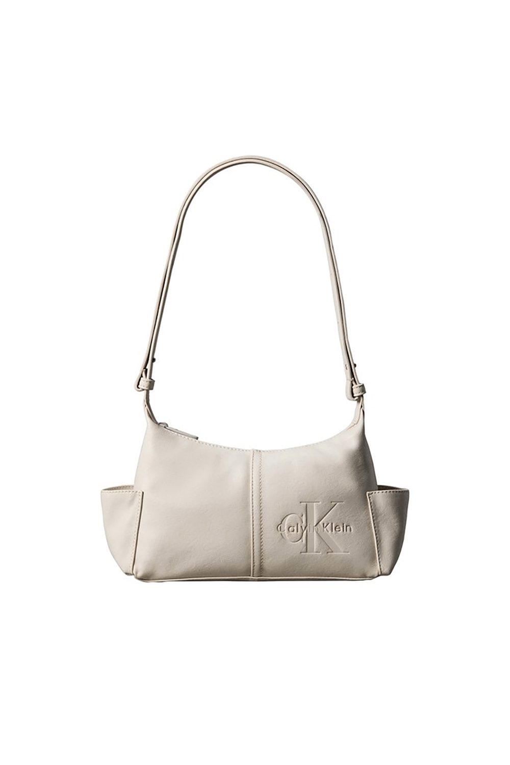 Calvin Klein Pockets Monologo Crossbody Kadın Omuz Çantası Bej