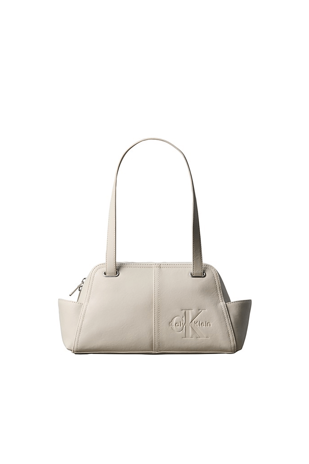 Calvin Klein Pockets Monologo Shoulder Bag Kadın Mini Omuz Çantası Bej