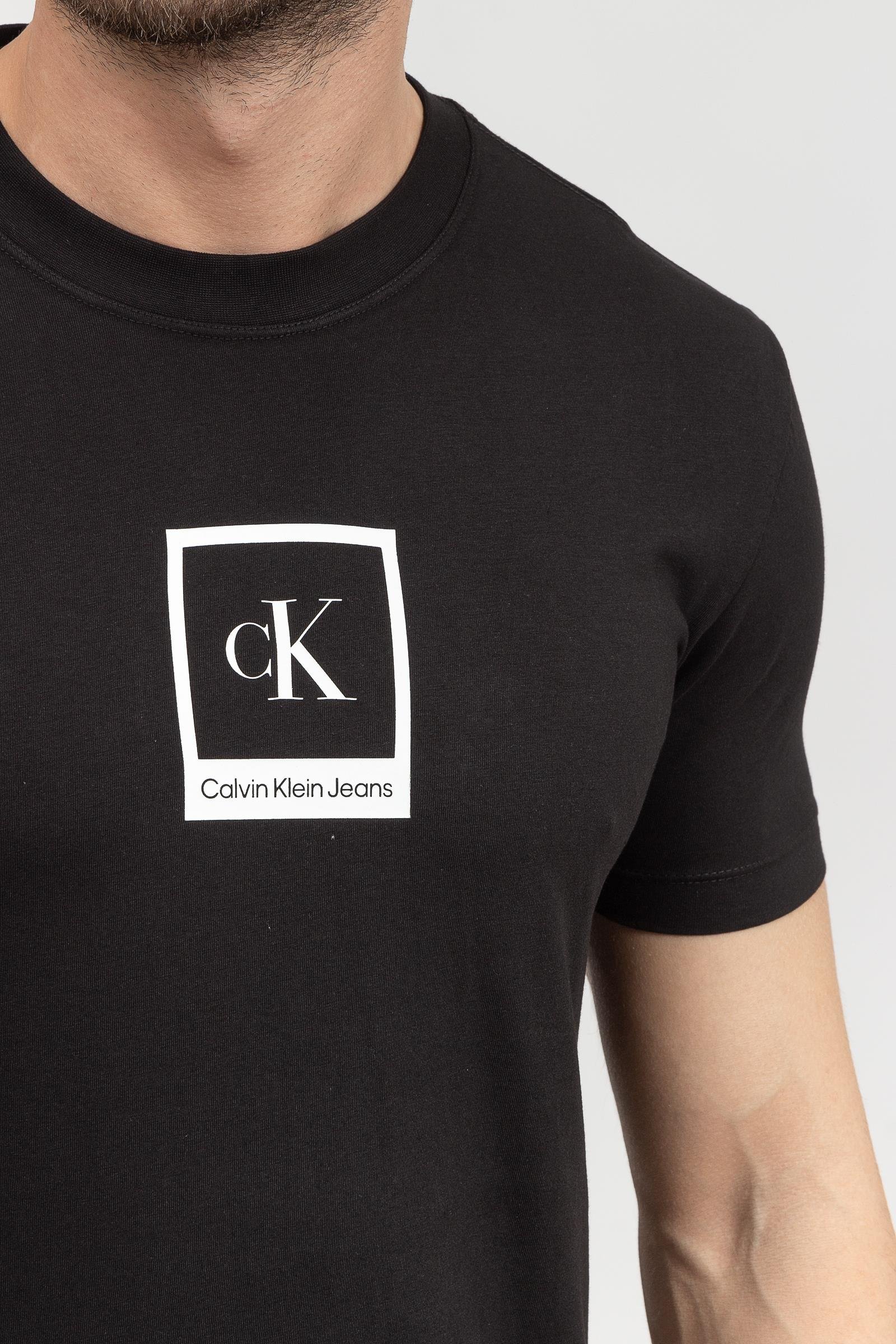 Calvin Klein Polaroid Erkek Bisiklet Yaka T-Shirt