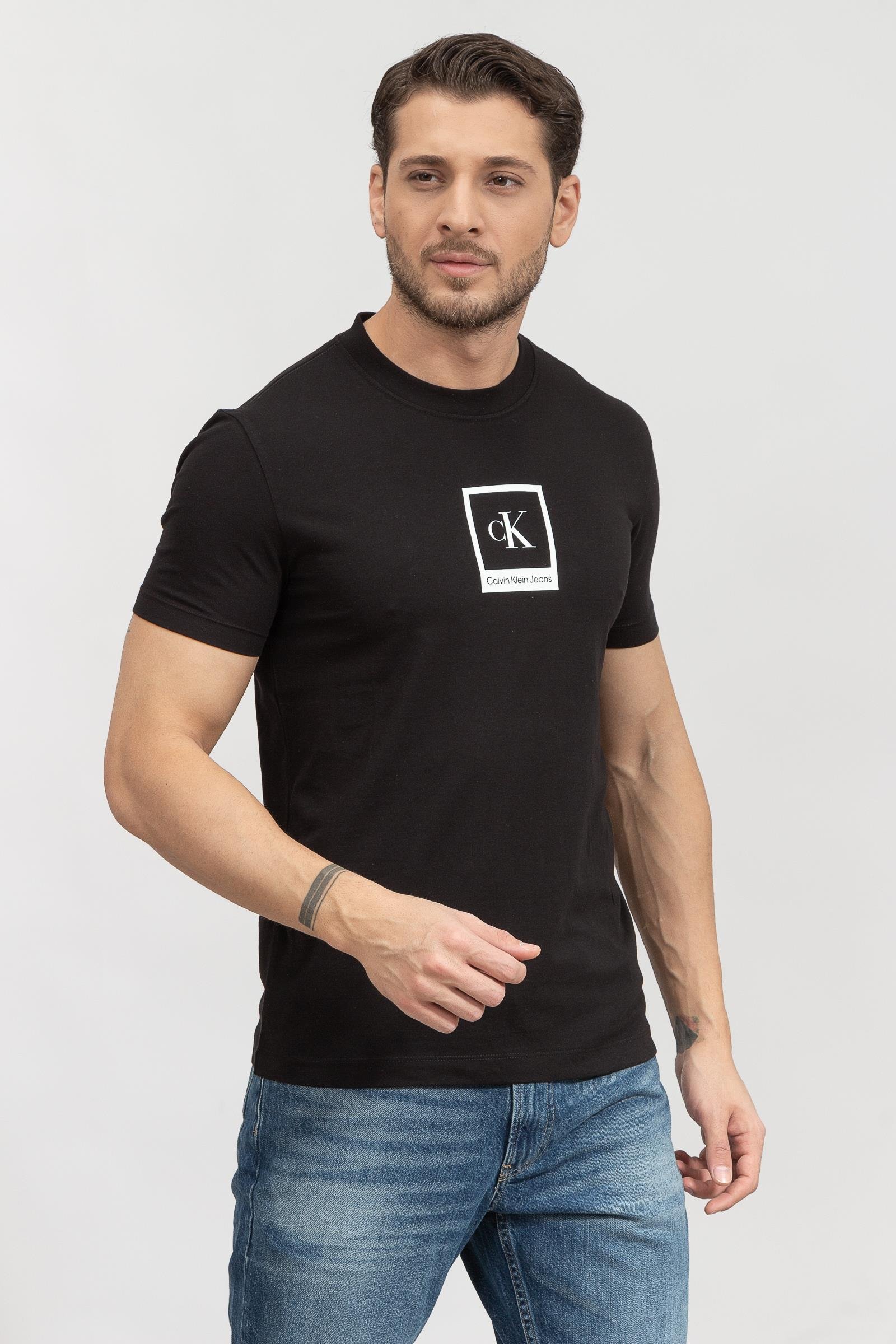 Calvin Klein Polaroid Erkek Bisiklet Yaka T-Shirt