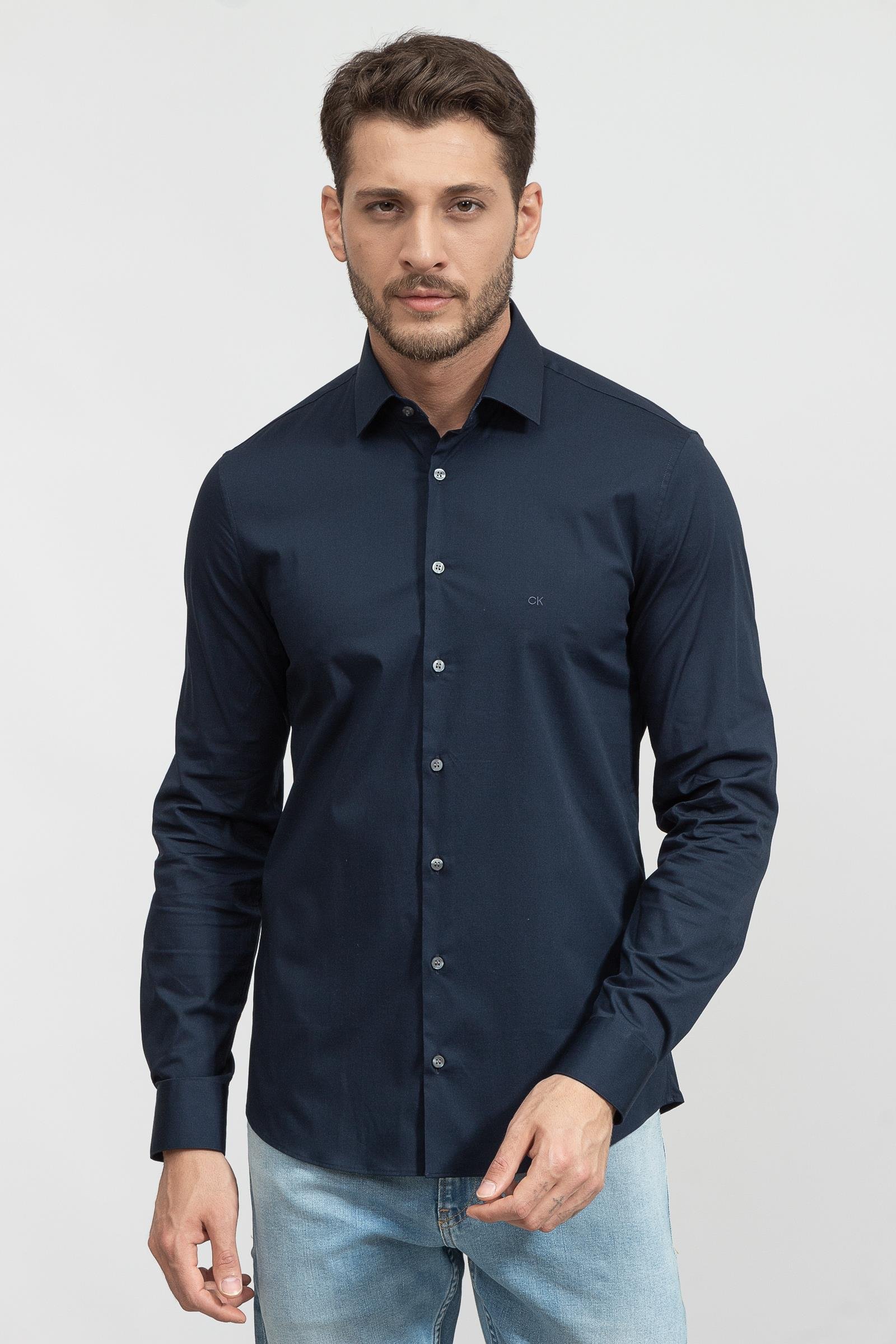 Calvin Klein Poplin Stretch Slim Erkek Gömlek
