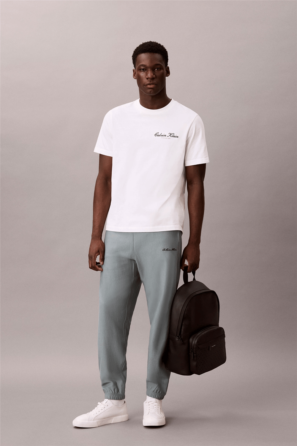 Calvin Klein Premium Terry Calvin Erkek Eşofman Altı Gri