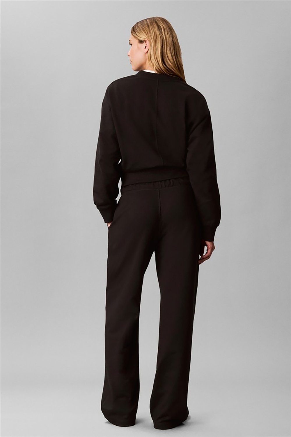 Calvin Klein Premium Terry Script Logo Pant Kadın Eşofman Altı Siyah