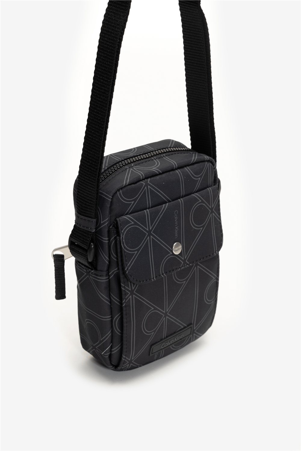 Calvin Klein Printed Emblem Aop Nylon Slim Re Erkek Reporter Çanta