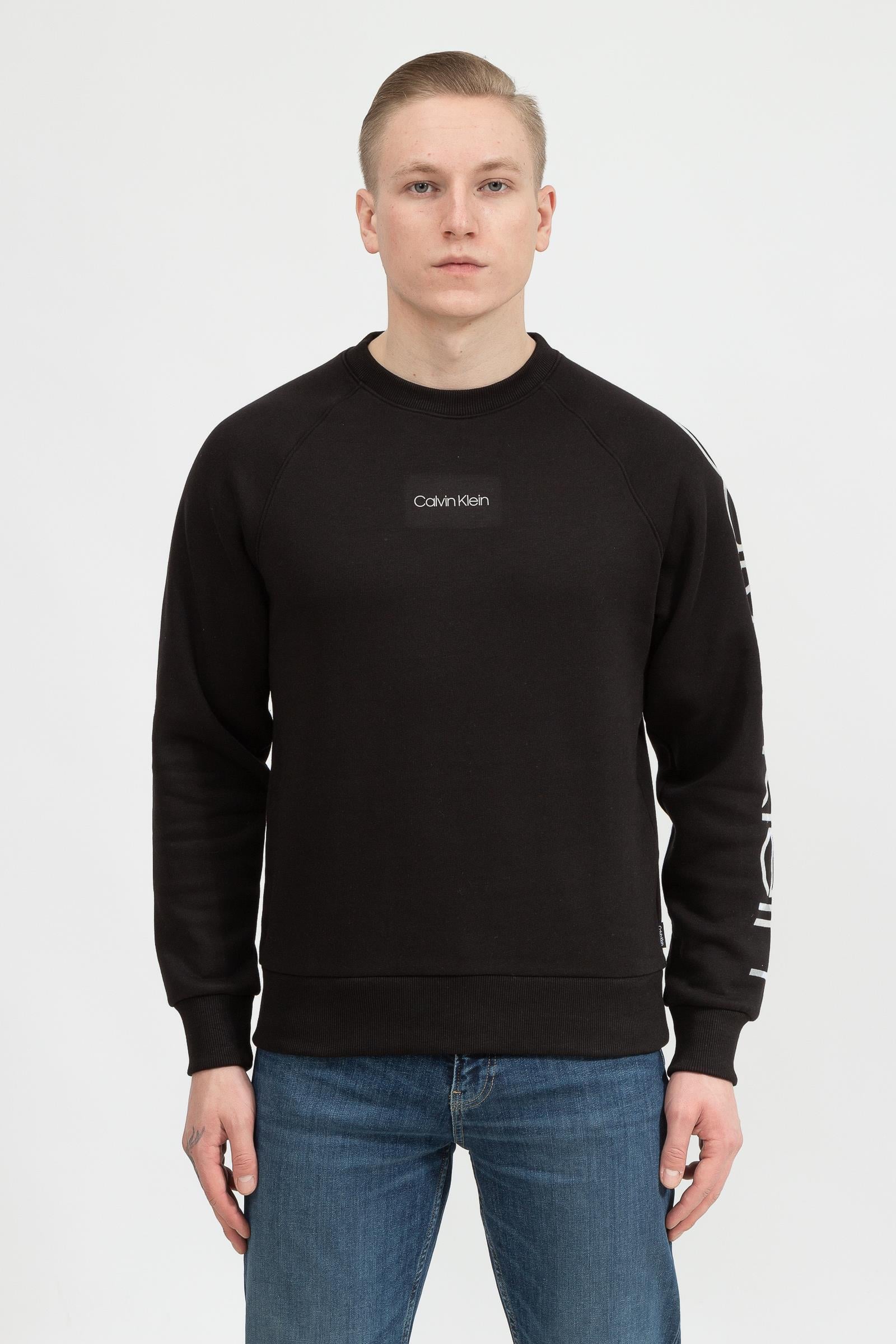 Calvin Klein R-Camouflage Logo Sweatshirt Erkek Bisiklet Yaka Sweatshirt