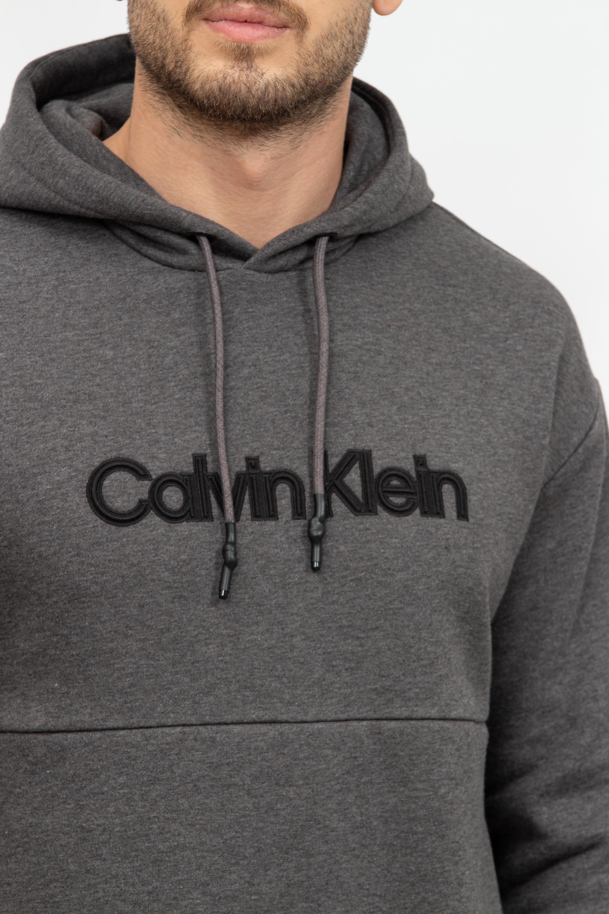 Calvin Klein Raised Embroidered Logo Erkek Kapüşonlu Sweatshirt