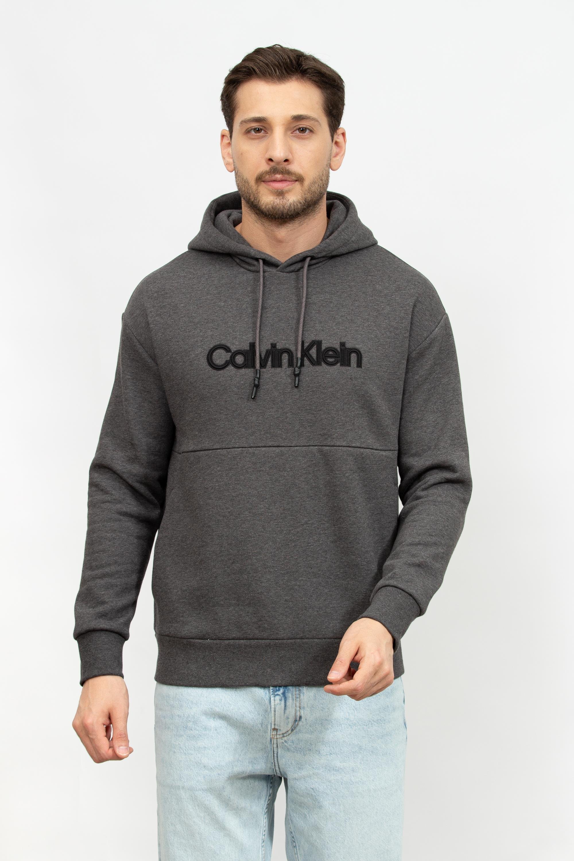 Calvin Klein Raised Embroidered Logo Erkek Kapüşonlu Sweatshirt