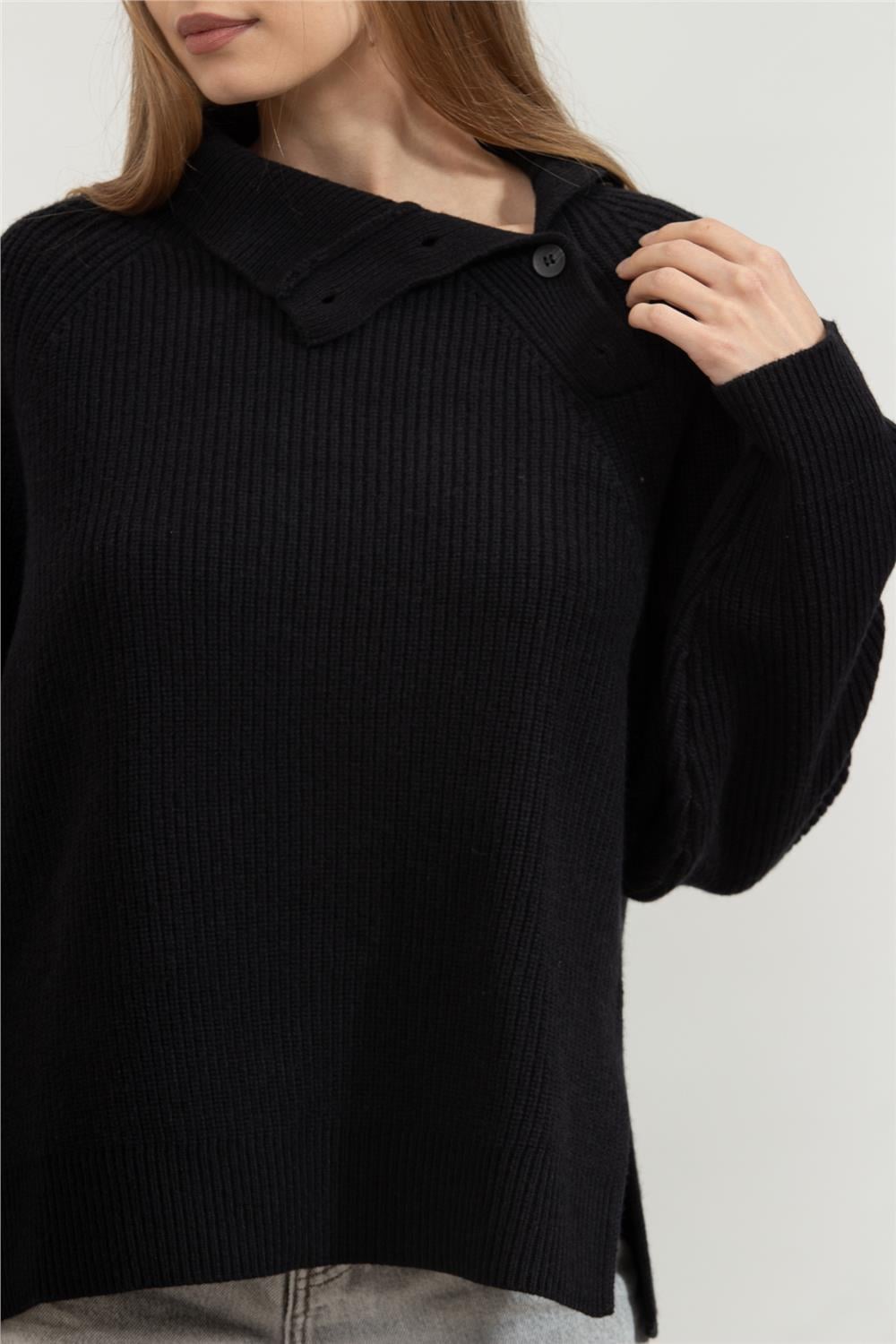 Calvin Klein Recycled Wool Button Kadın Triko