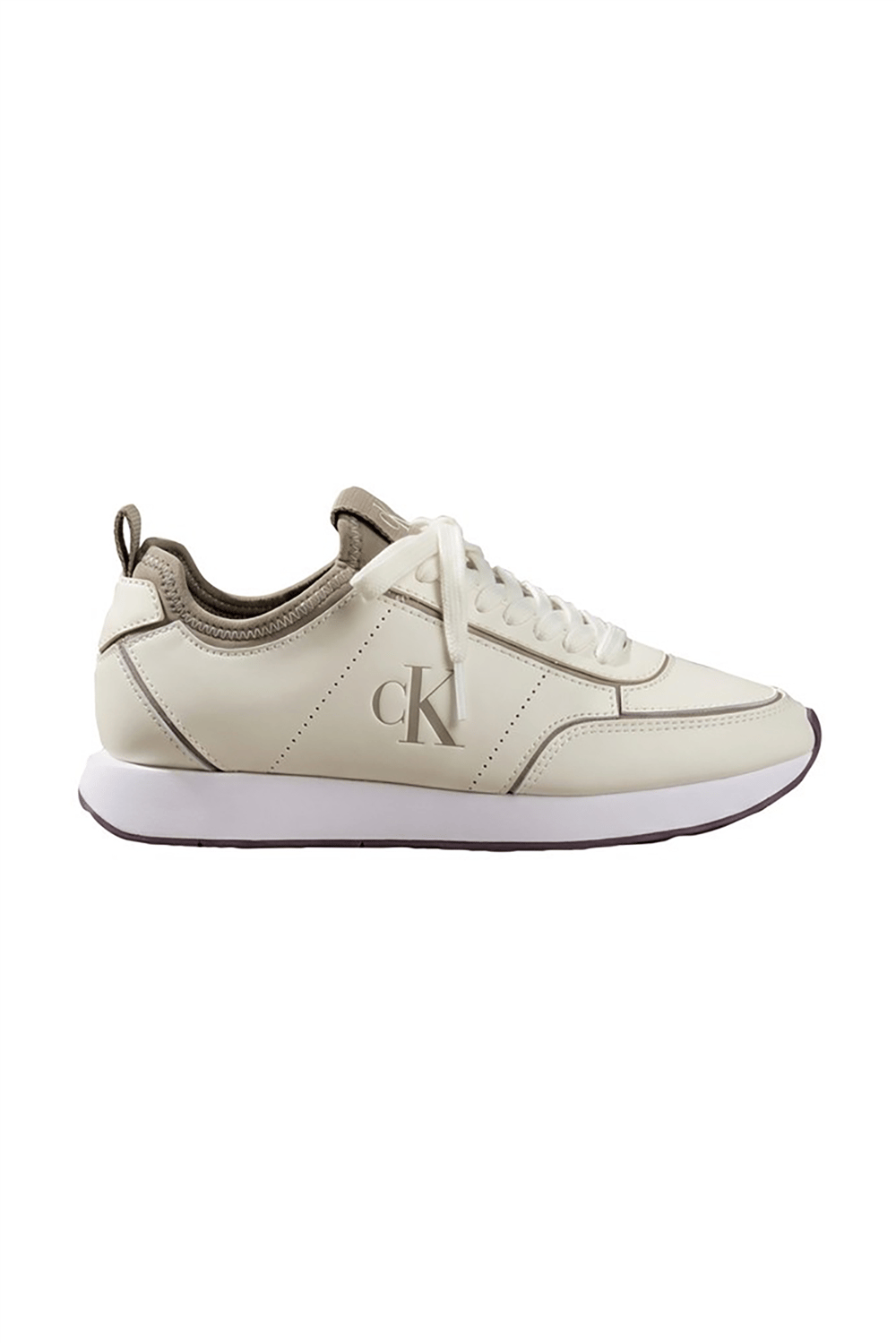 Calvin Klein Retro Runner Sock Panl Lth Neo Kadın Sneaker Beyaz
