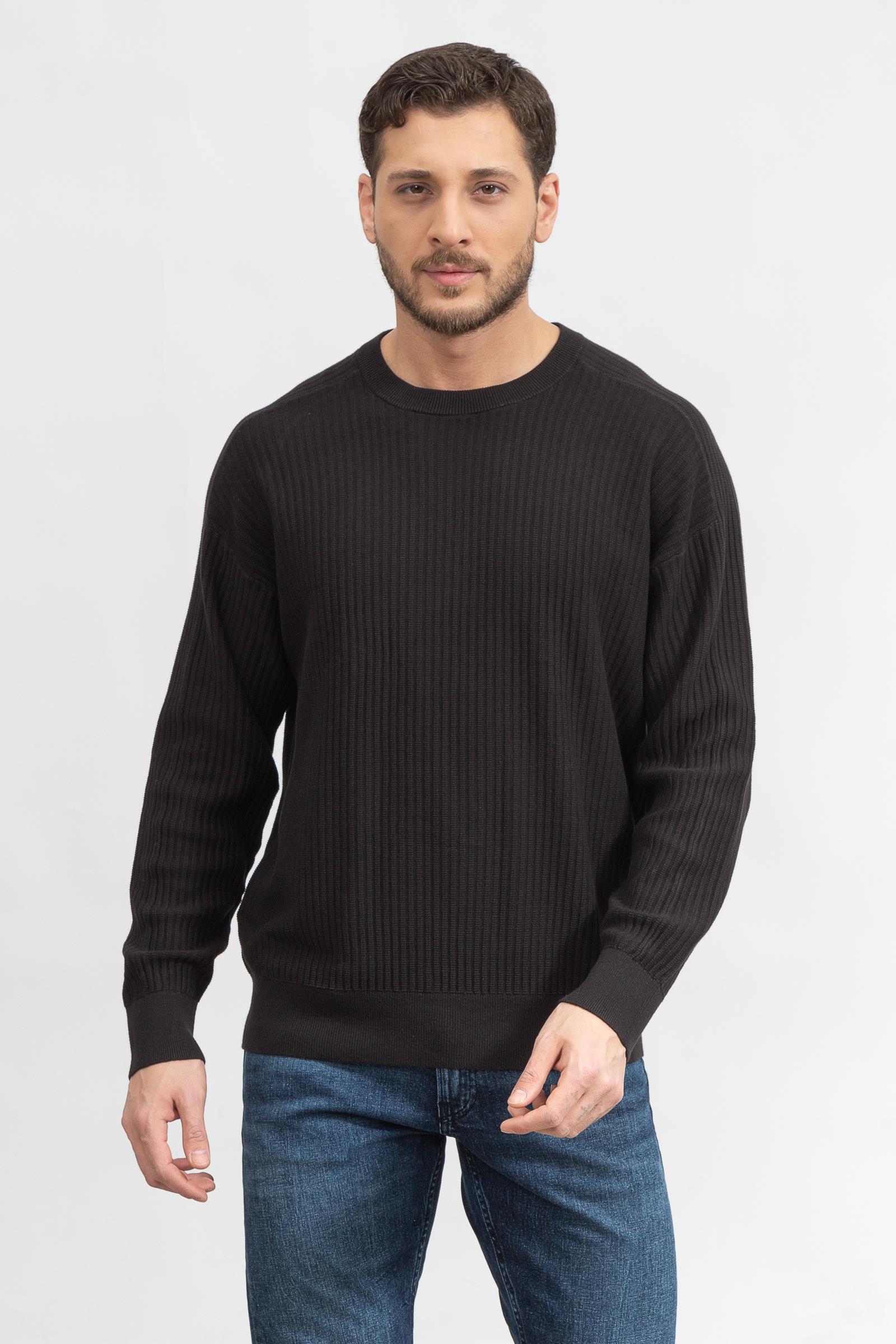 Calvin Klein Reversed Ottoman Texture Sweater Erkek Triko