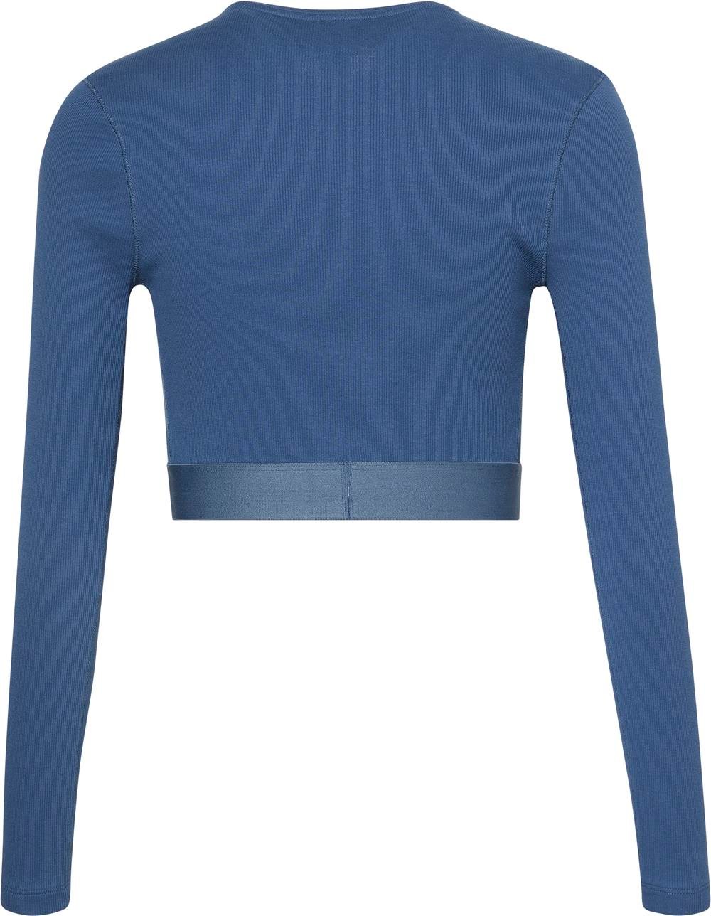 Calvin Klein Rib Cropped Ls Top Kadın Pijama Üstü
