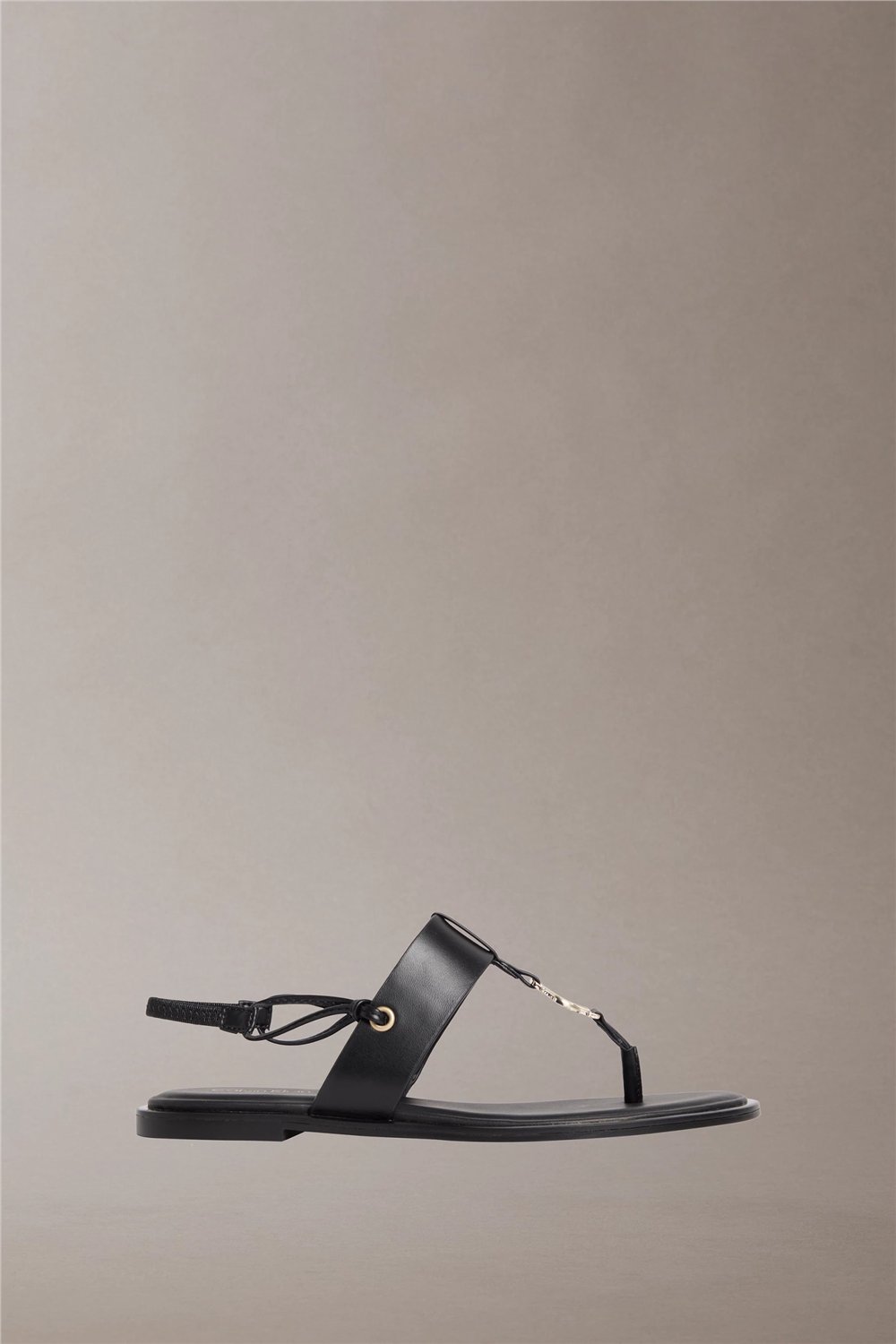 Calvin Klein Round Flat Sndl Thon Kadın Sandalet Siyah