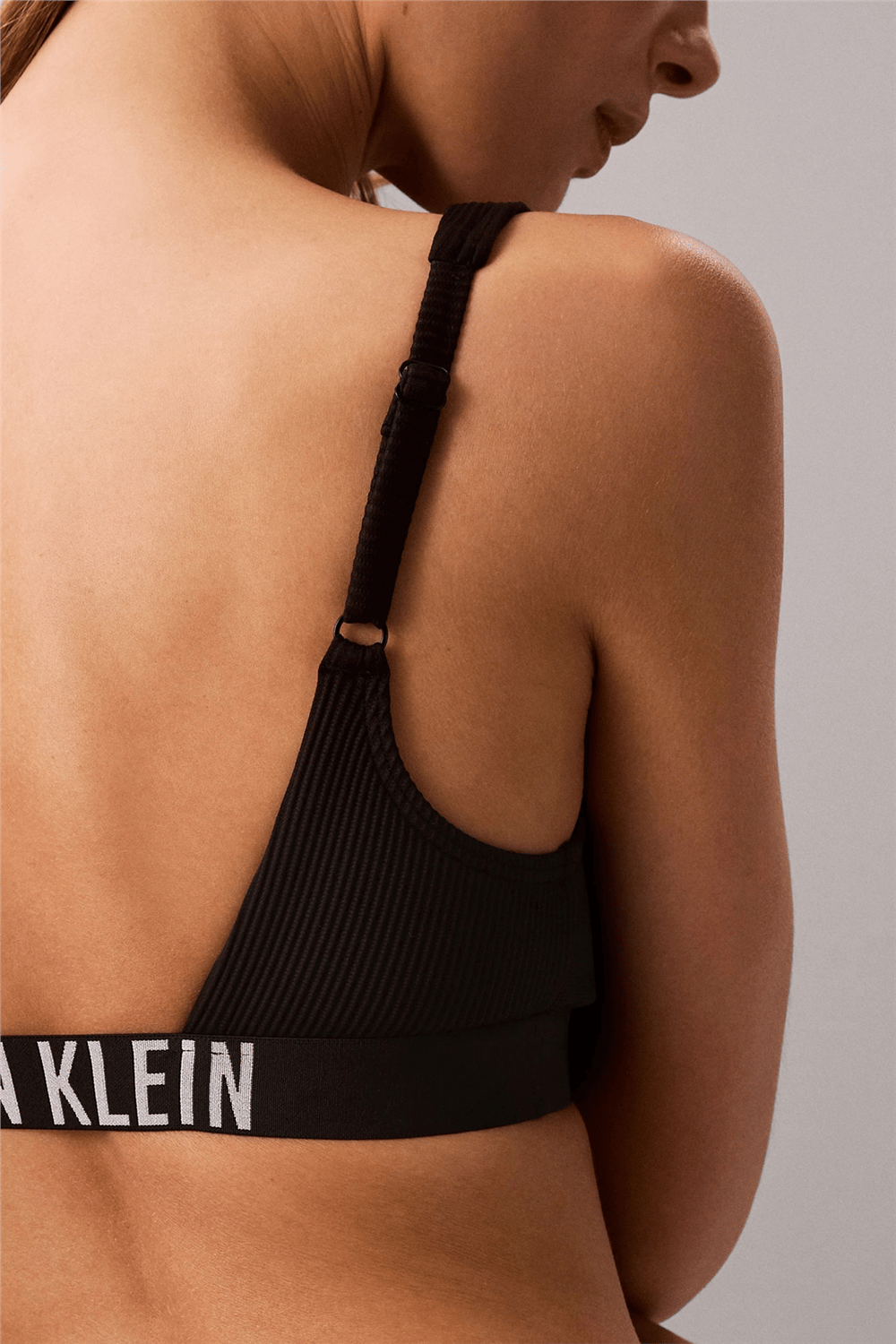 Calvin Klein Scoop Bralette Kadın Bikini Üstü Siyah