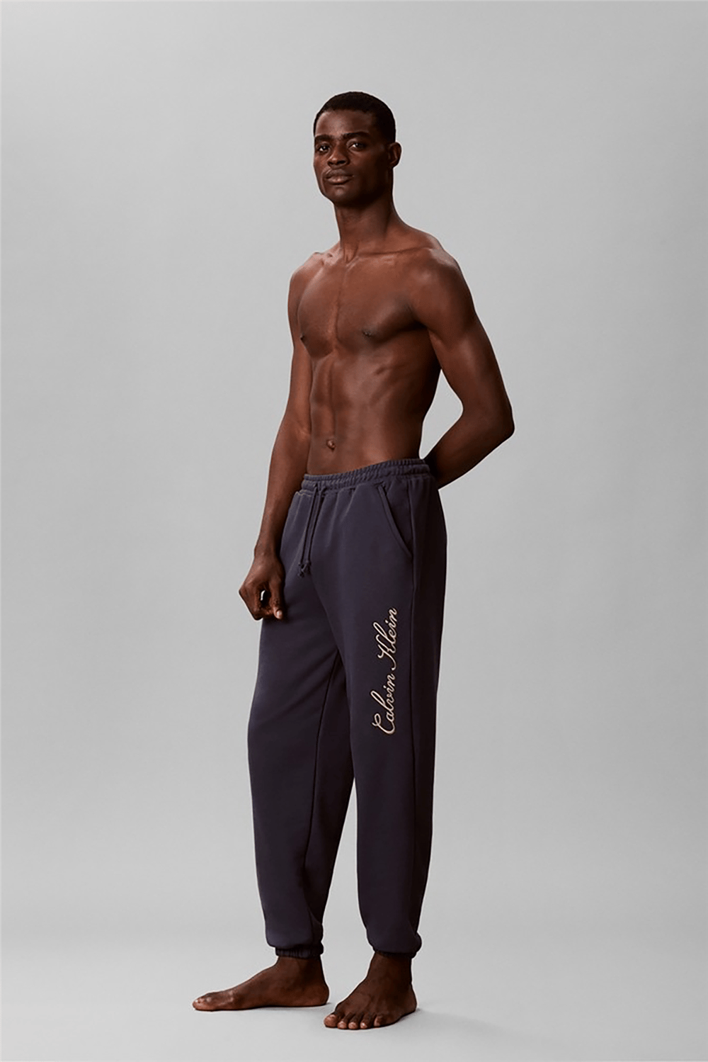 Calvin Klein Script Jogger Erkek Pijama Altı Mavi