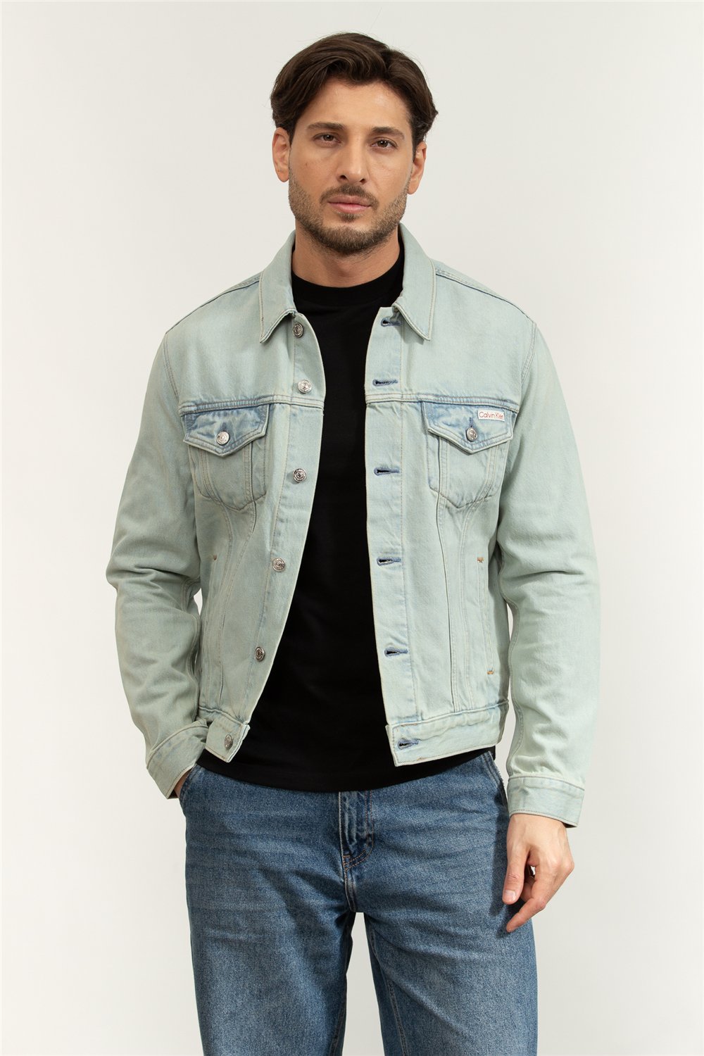 Calvin Klein Seaglass Classic Trucker Erkek Kot Mont