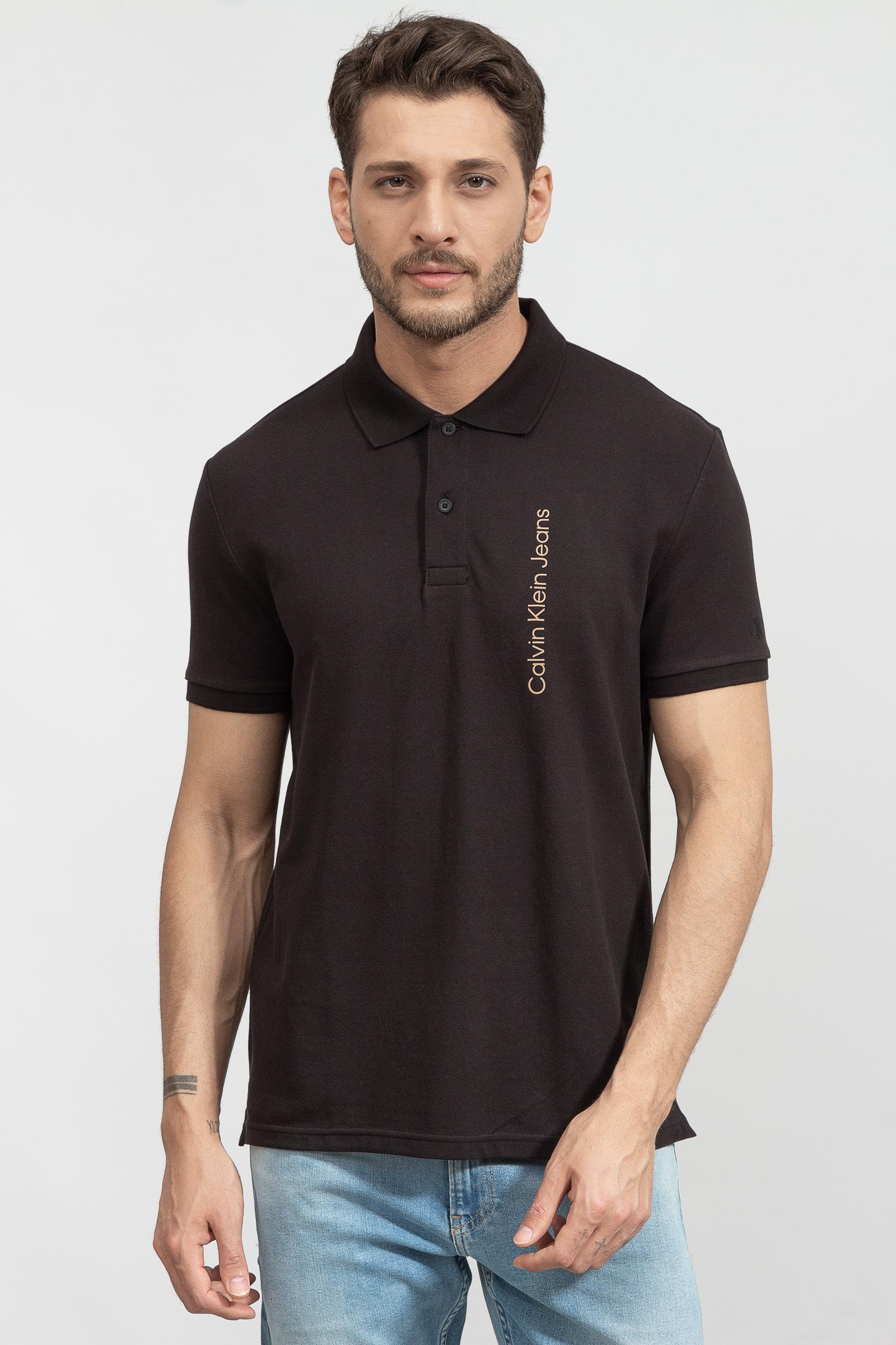 Calvin Klein Seasonal institutional Polo Erkek Polo Yaka T-Shirt