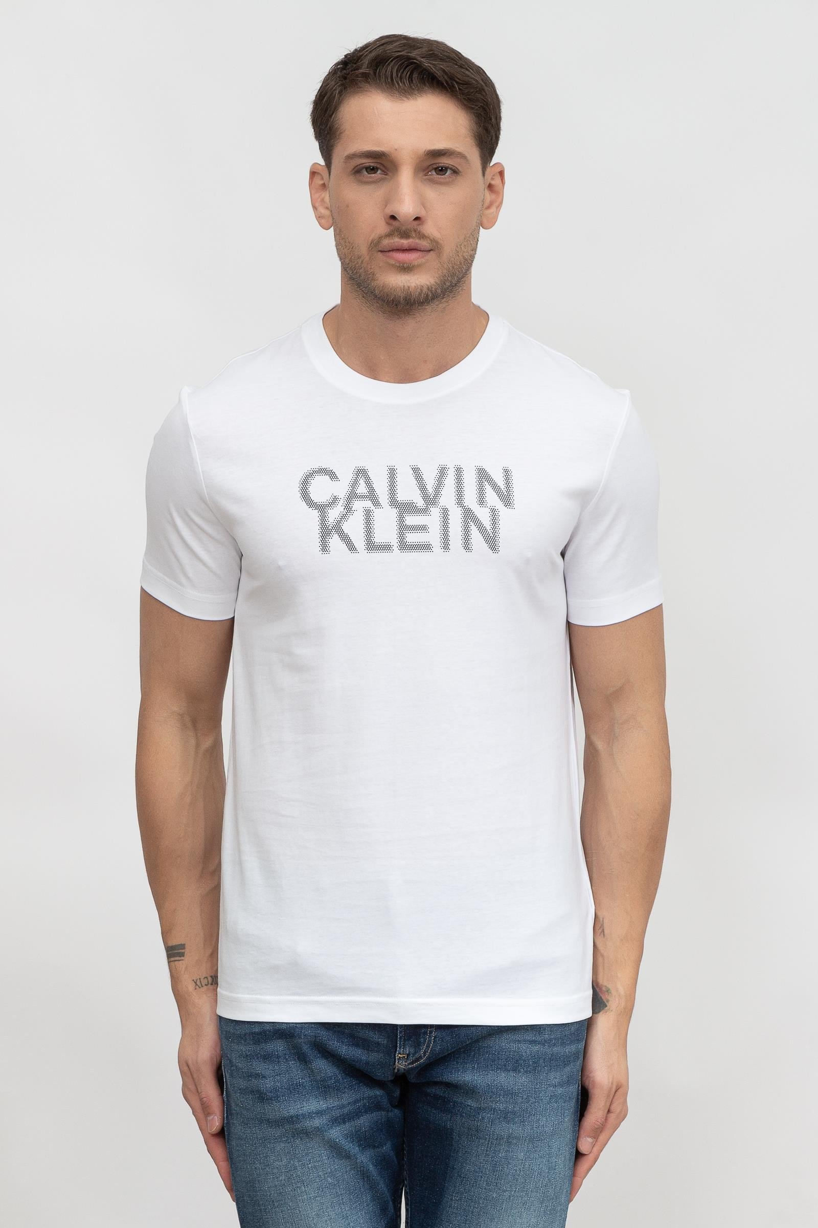 Calvin Klein Seasonal Logo Erkek Bisiklet Yaka T-Shirt