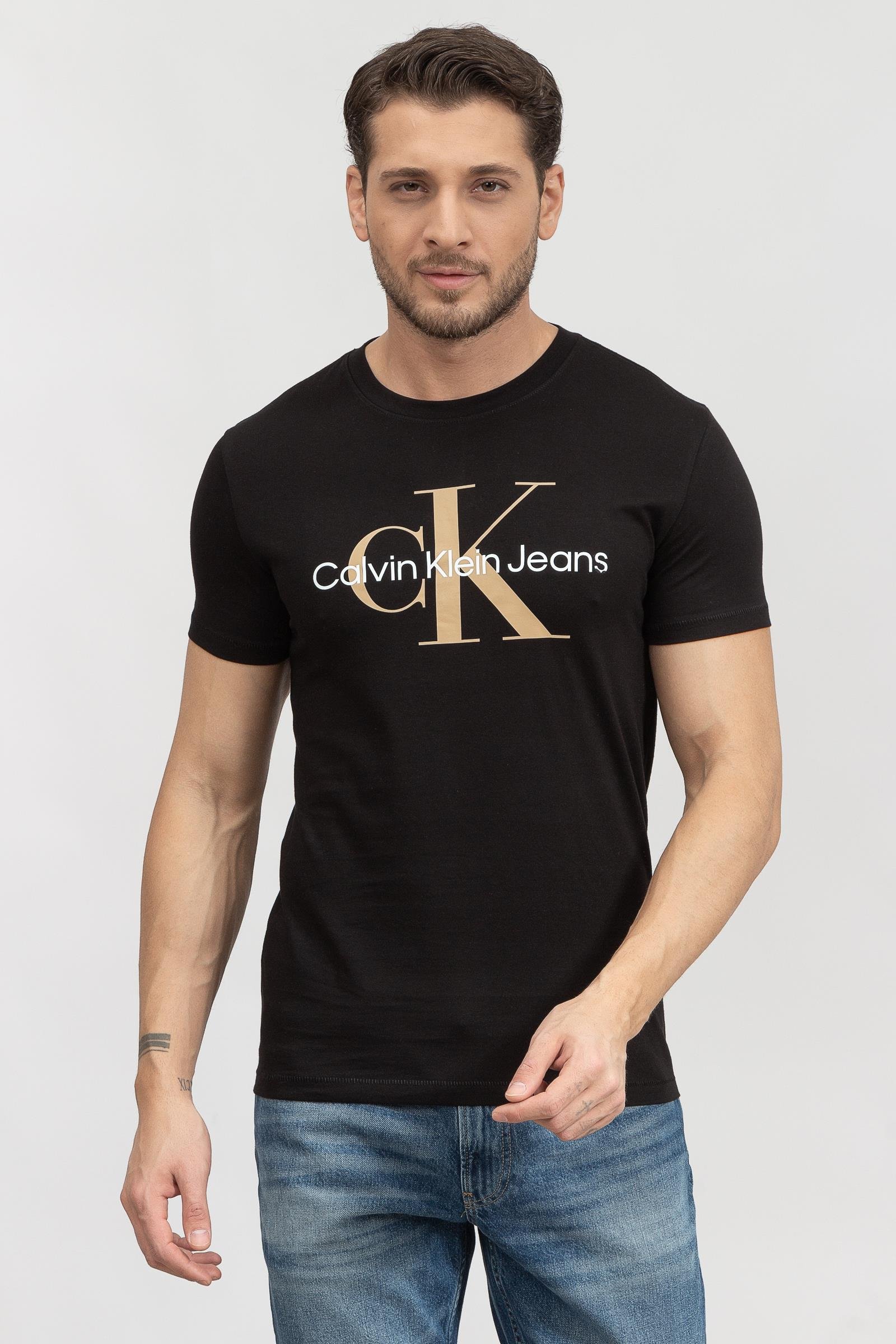Calvin Klein Seasonal Monologo Erkek Bisiklet Yaka T-Shirt