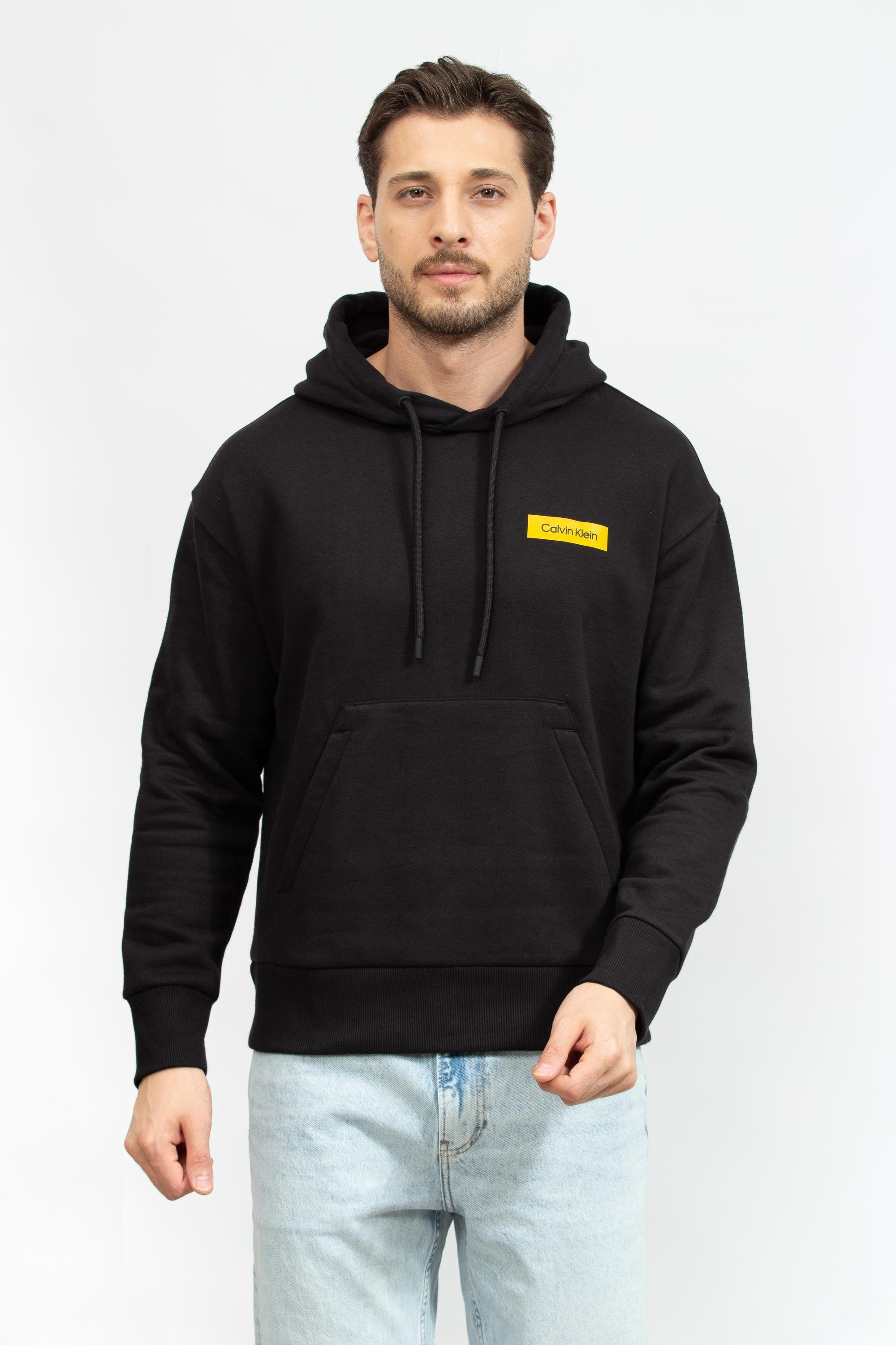Calvin Klein Sense Layer Back Graphic Erkek Kapüşonlu Sweatshirt