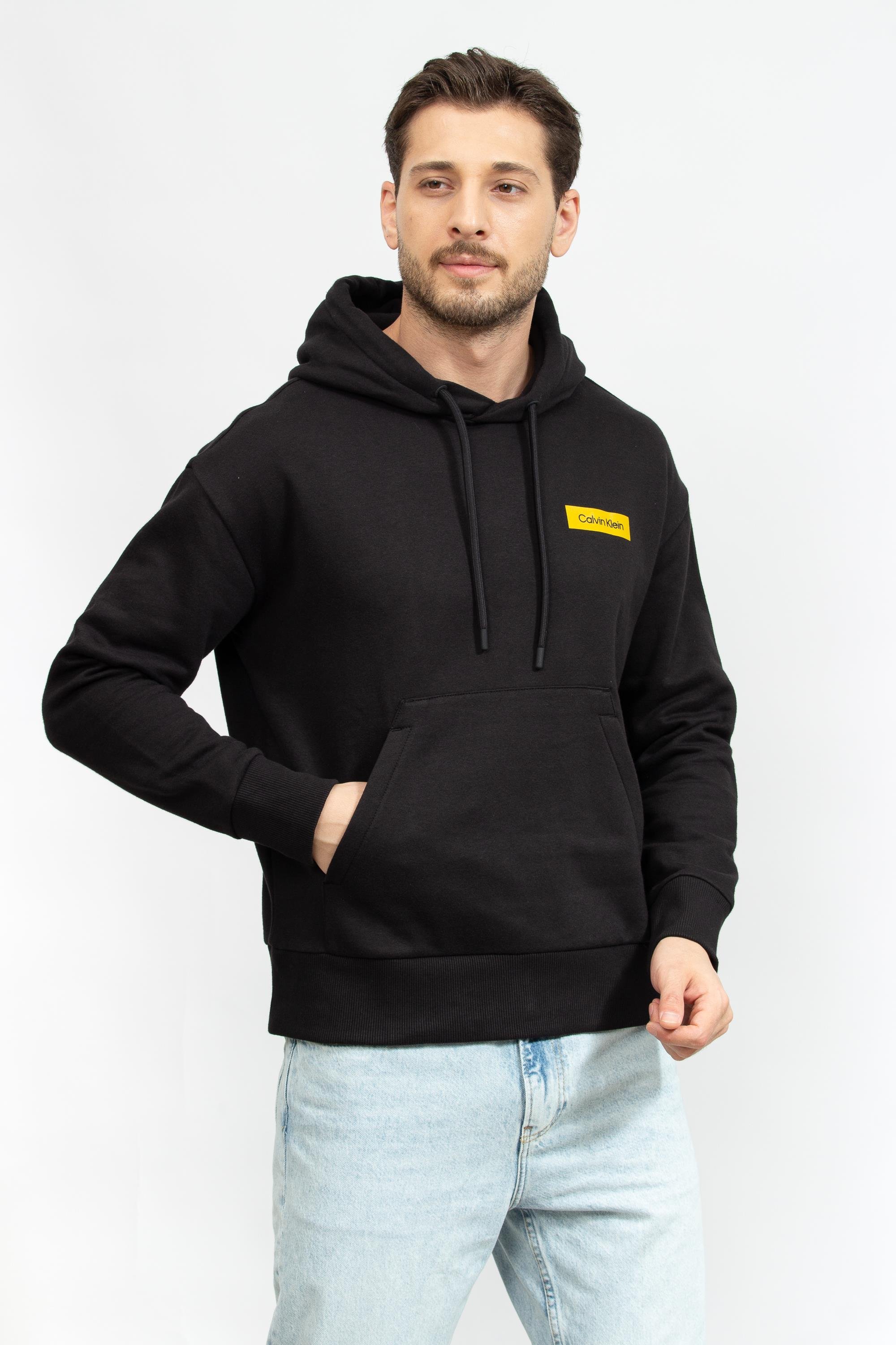 Calvin Klein Sense Layer Back Graphic Erkek Kapüşonlu Sweatshirt