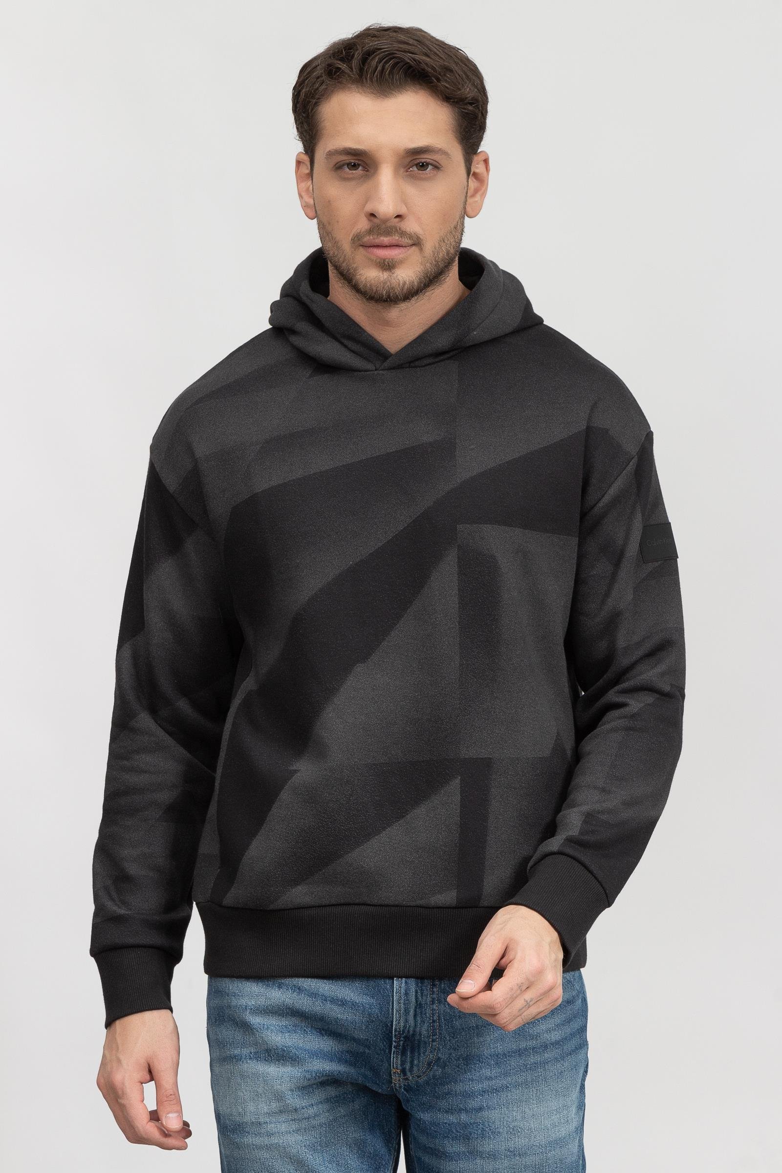 Calvin Klein Shadow Print D1 Erkek Kapüşonlu Sweatshirt