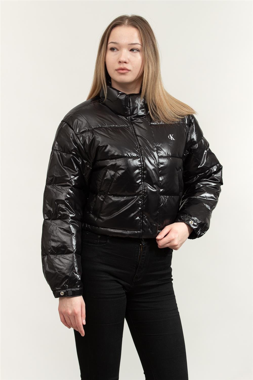 Calvin Klein Shine Crop Puffer Kadın Mont