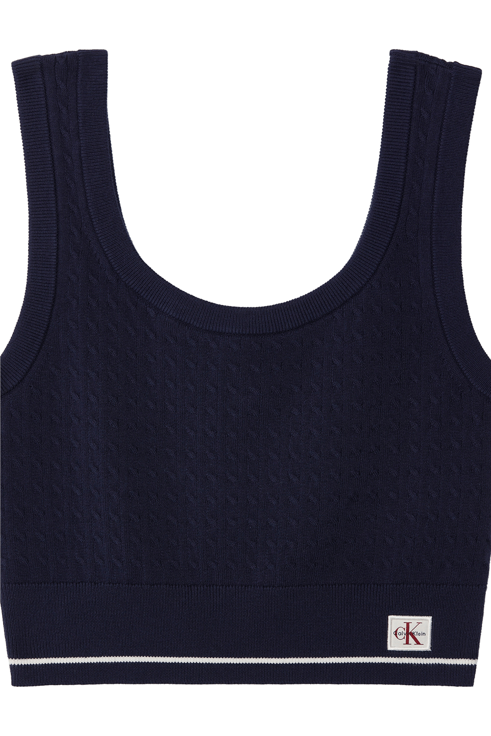 Calvin Klein Sl Woven Label Cable Kadın Triko