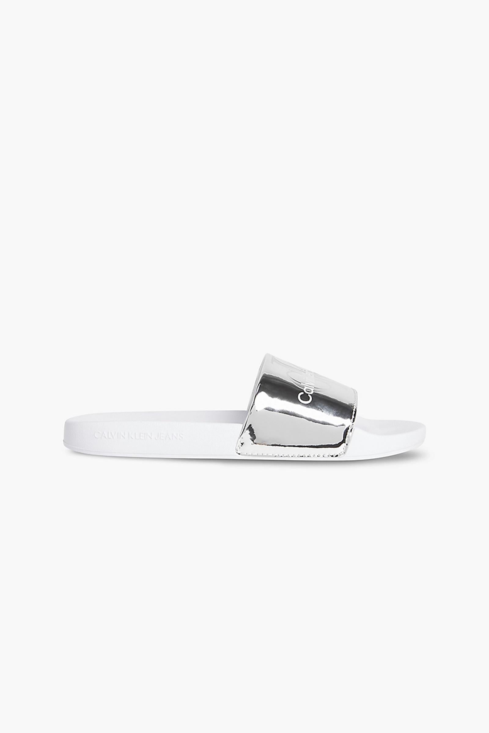 Calvin Klein Slide Metallic Monologo Kadın Terlik