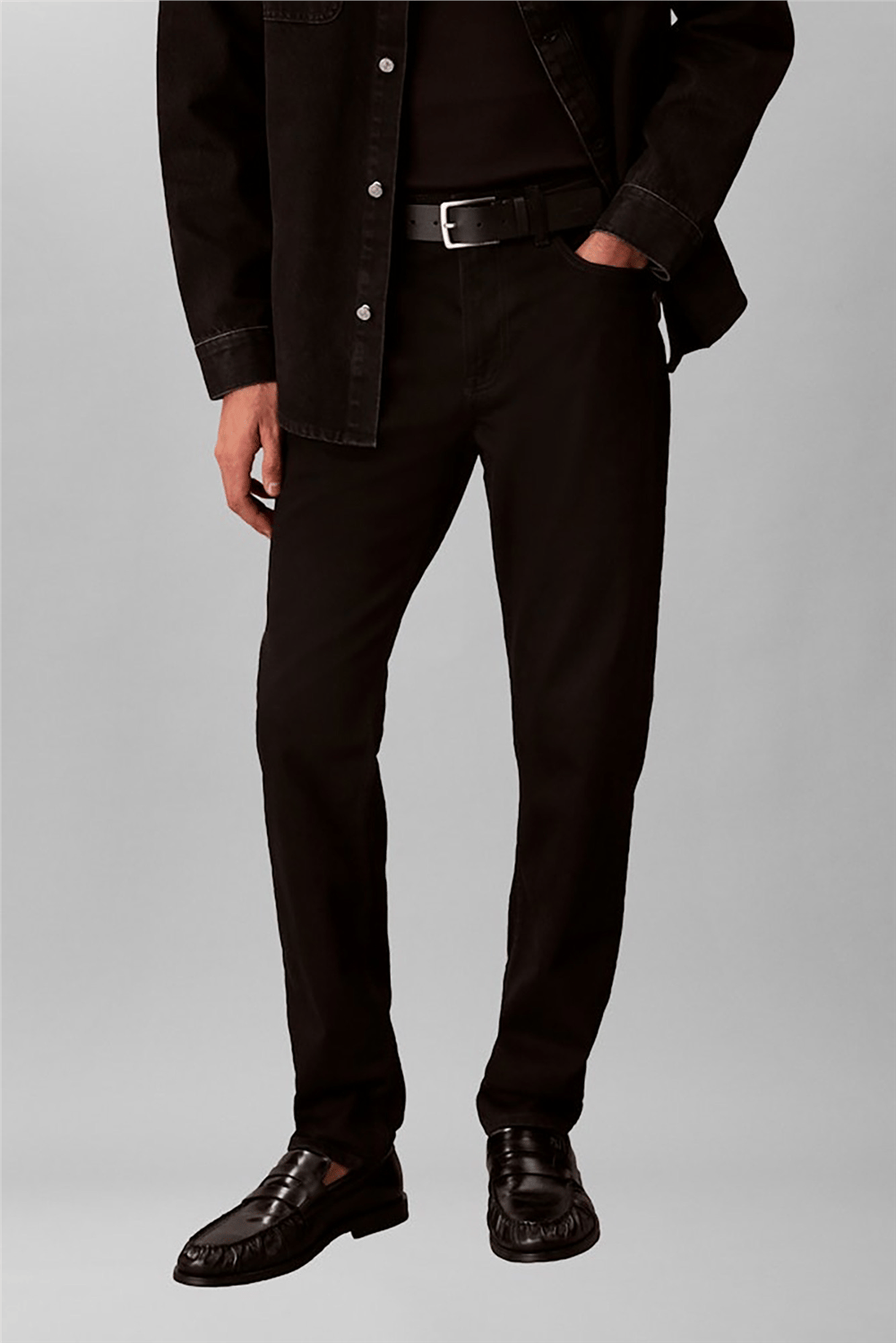 Calvin Klein Slim Taper Ck Classic Black Jean Erkek Jean Pantolon Siyah