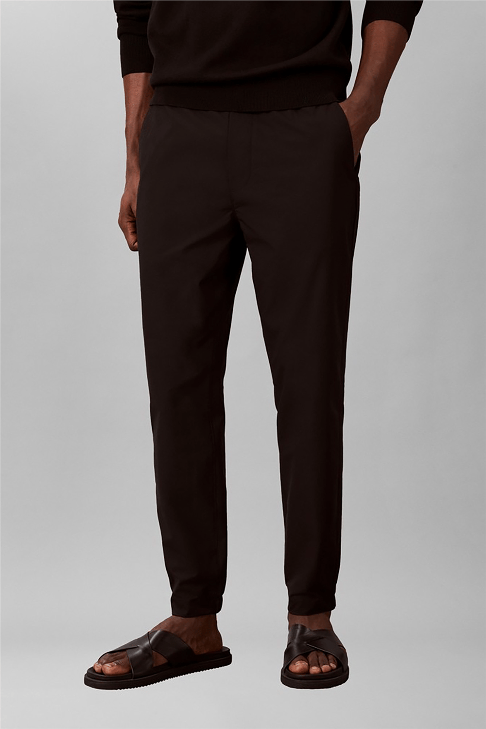 Calvin Klein Slim Tech Pull-On Pant Erkek Pantolon Siyah