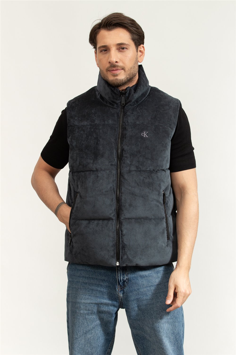 Calvin Klein Slvlss Reversible Corduroy Erkek Yelek